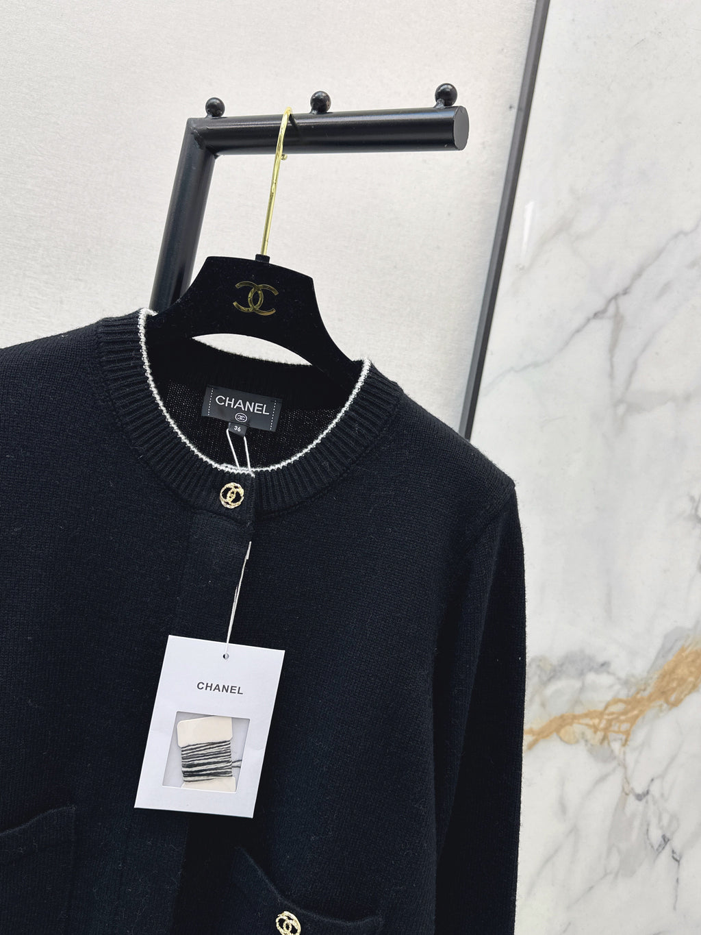 26SS Color Block Jogger Cardigan
