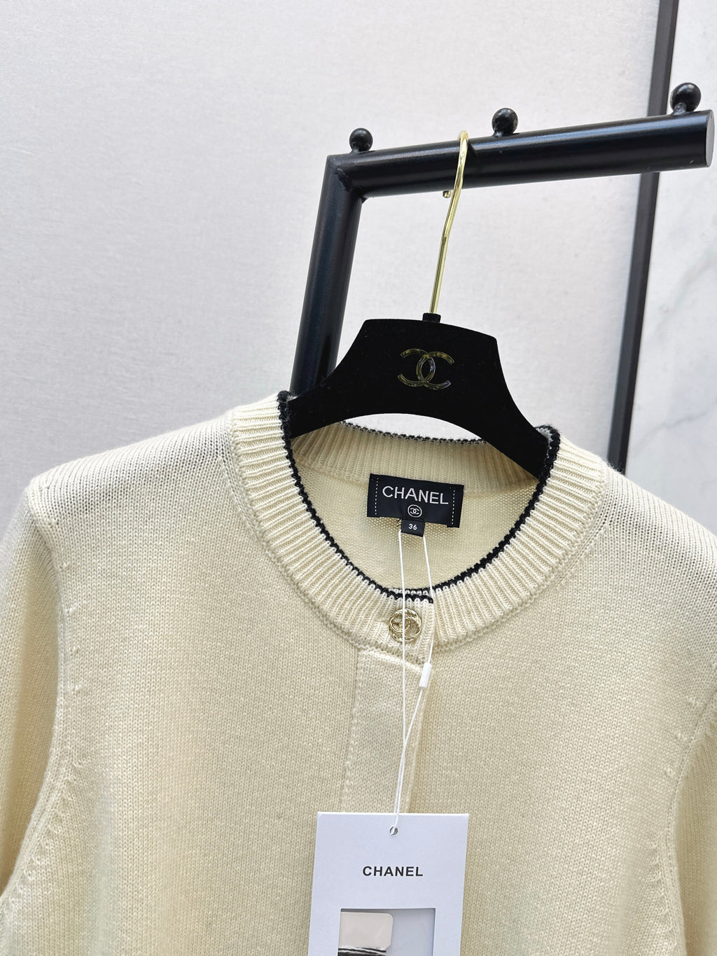 26SS Color Block Jogger Cardigan
