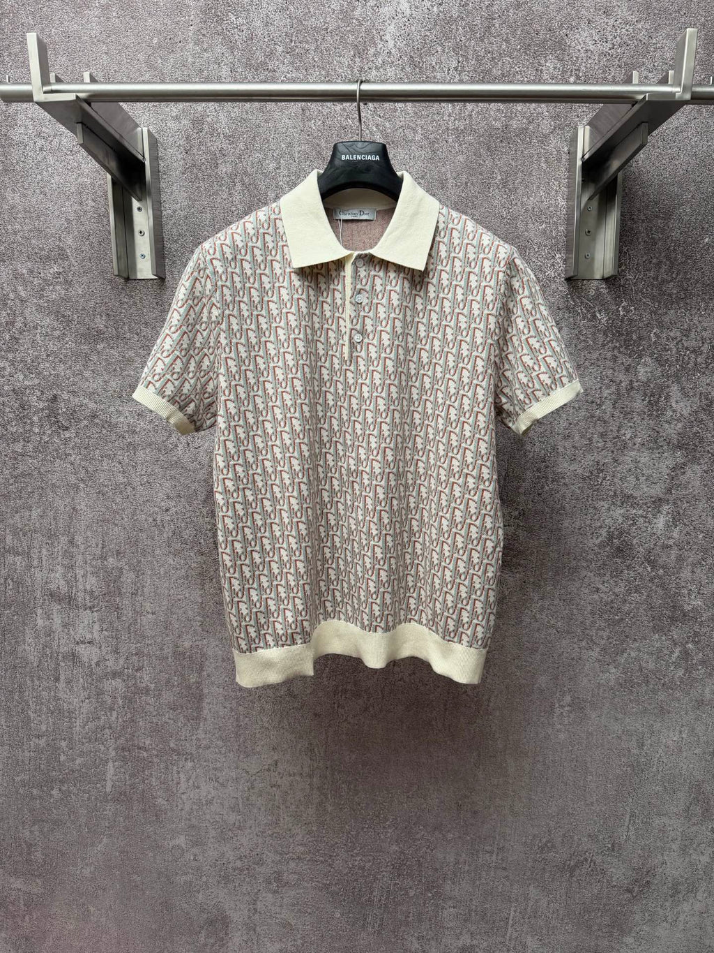 Classic Monogram Short-Sleeve Knitted Polo