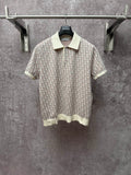 Classic Monogram Short-Sleeve Knitted Polo