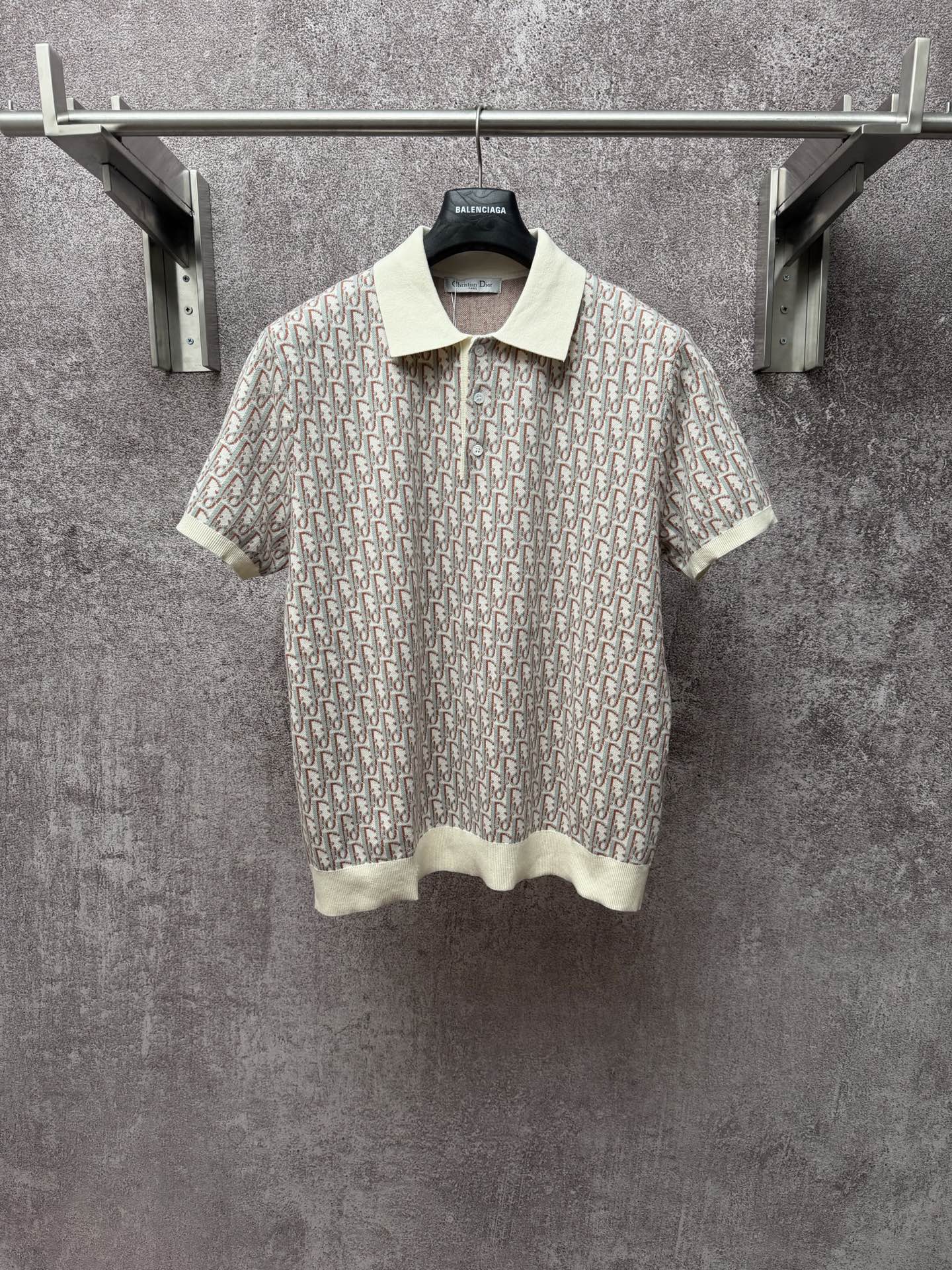 Classic Monogram Short-Sleeve Knitted Polo