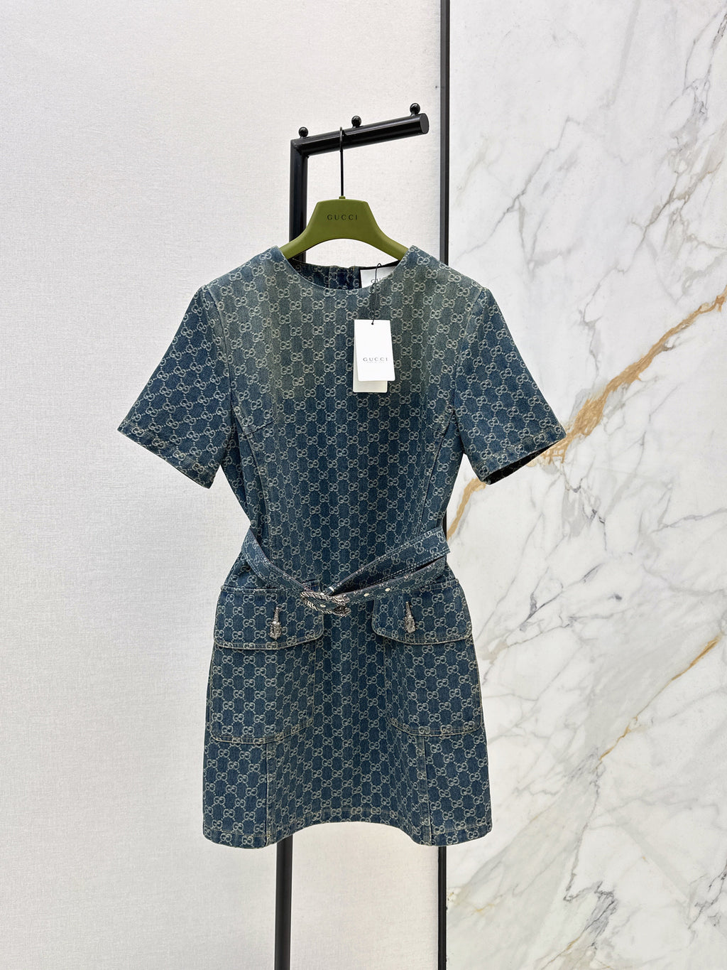 26SS New Spring/Summer Jacquard Short-Sleeve Dress
