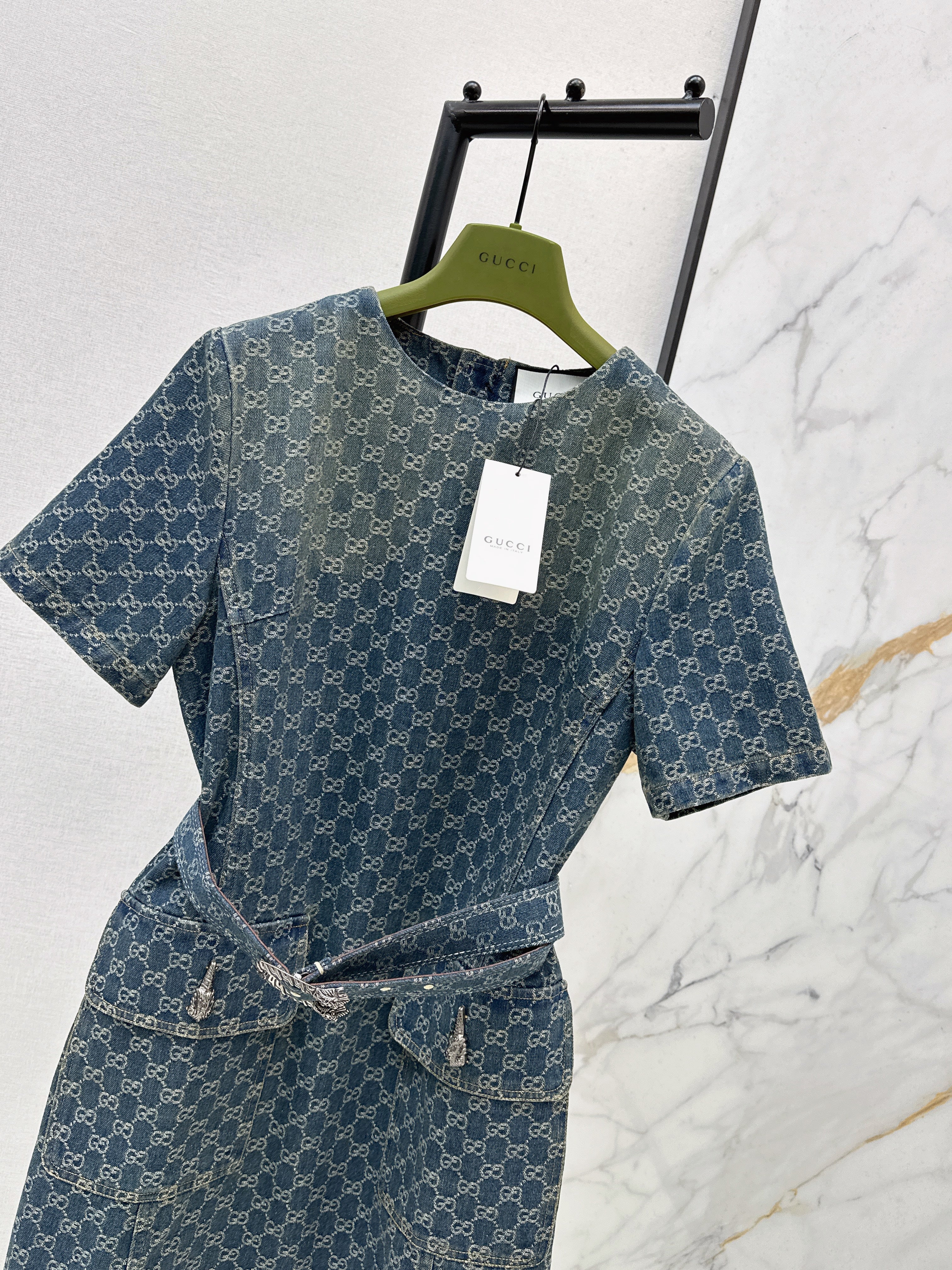 26SS New Spring/Summer Jacquard Short-Sleeve Dress
