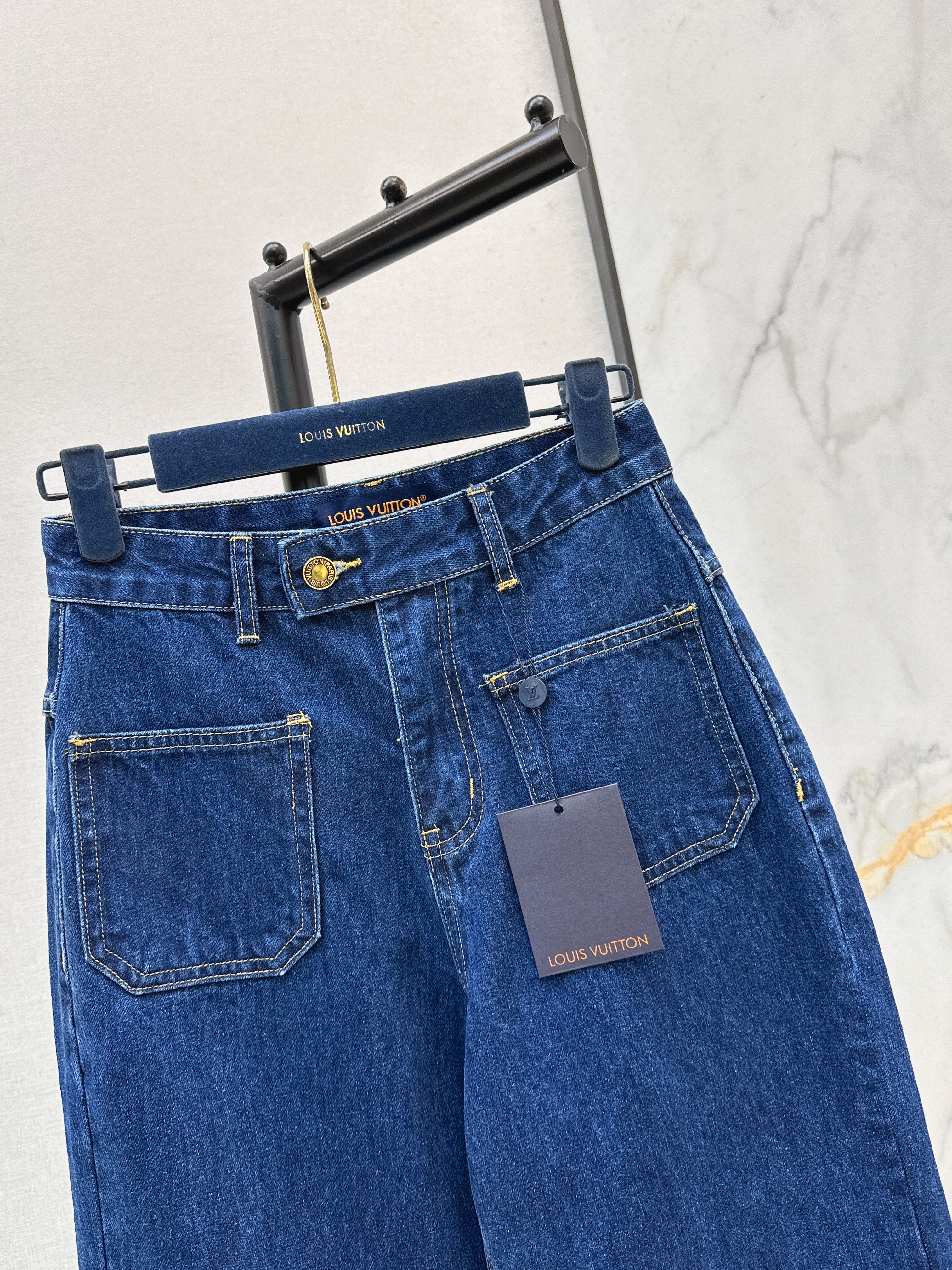 26SS New Arrivals: Washed Raw Denim Paneled Jeans