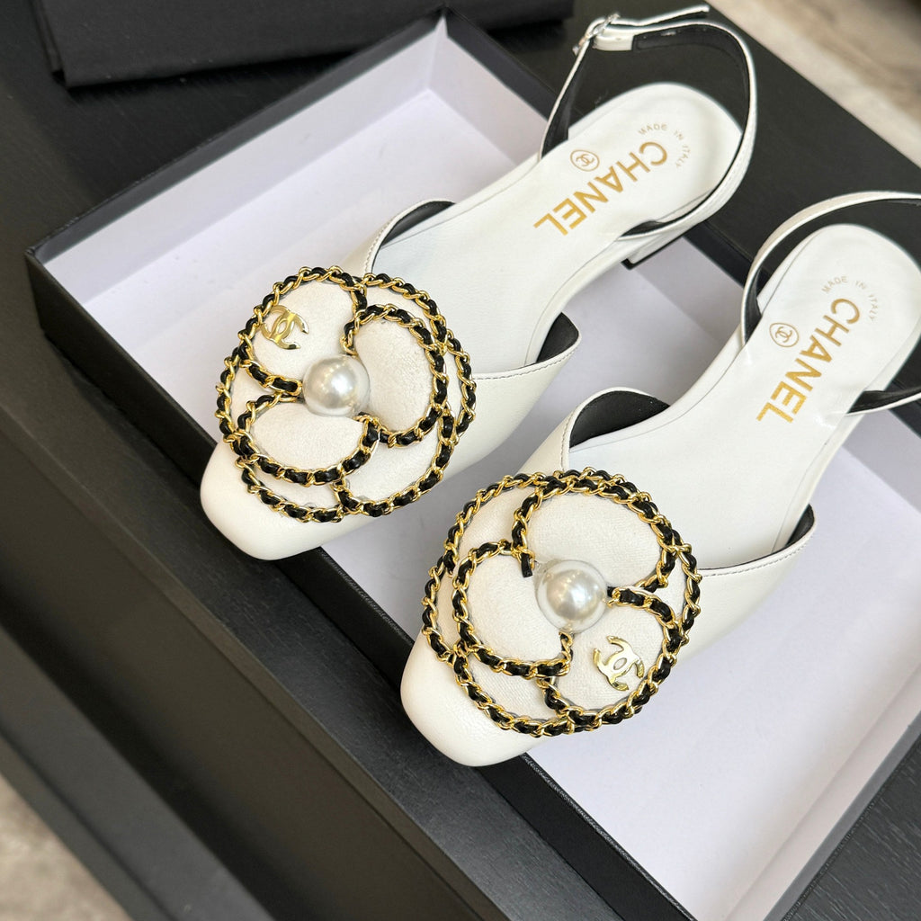 Camellia Mary Jane Flats