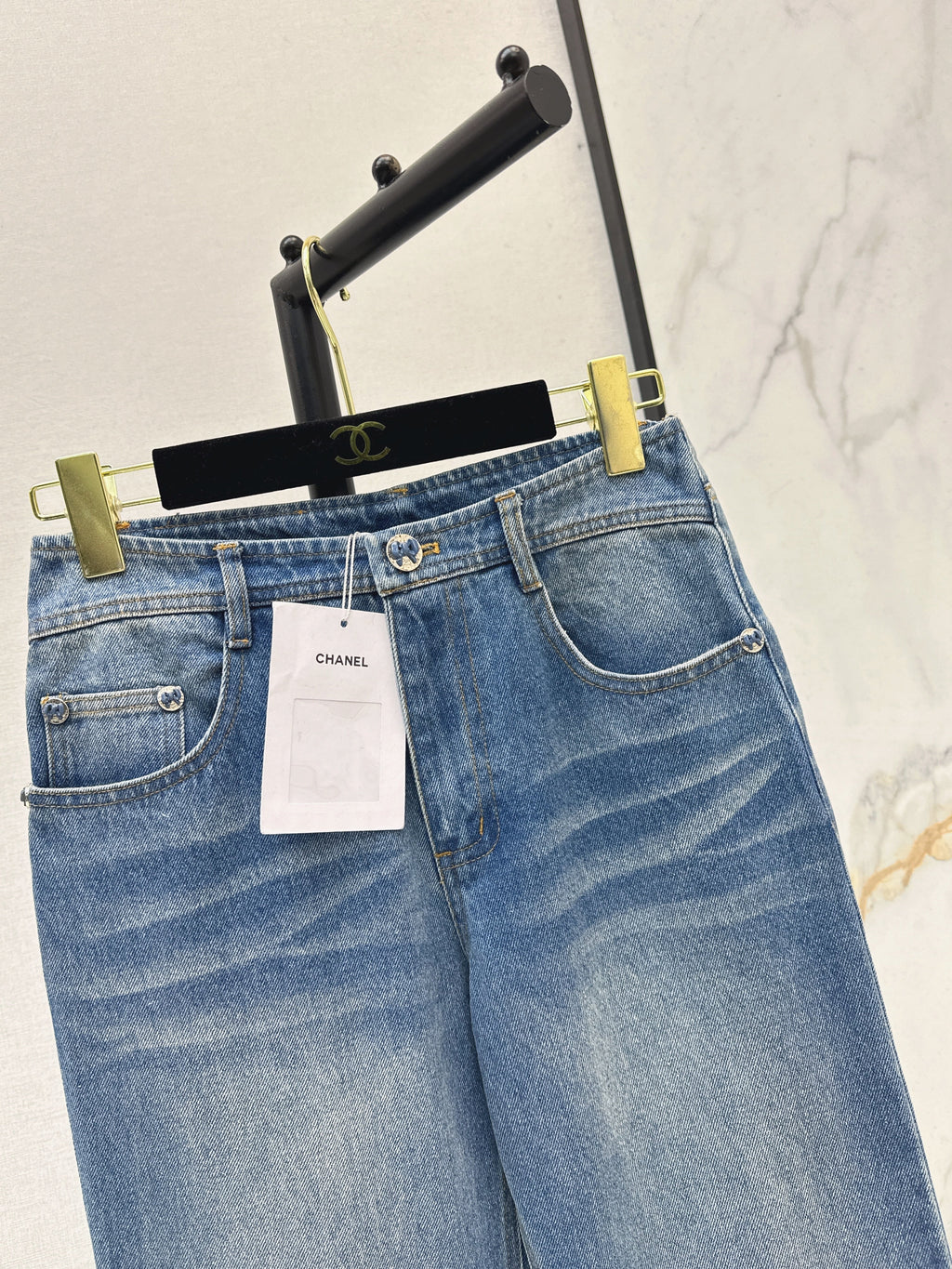 26SS Latest Spring/Summer Distressed Washed Denim Jeans