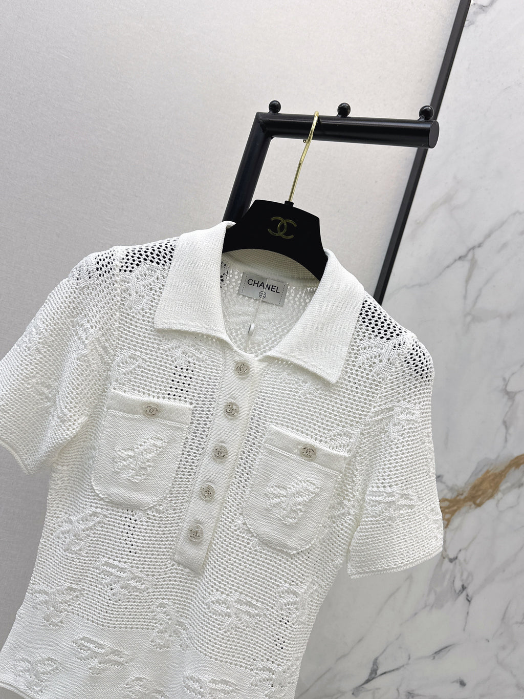 26SS Short-Sleeve Knitted Polo Shirt