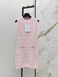 26SS New Knitted Vest Dress
