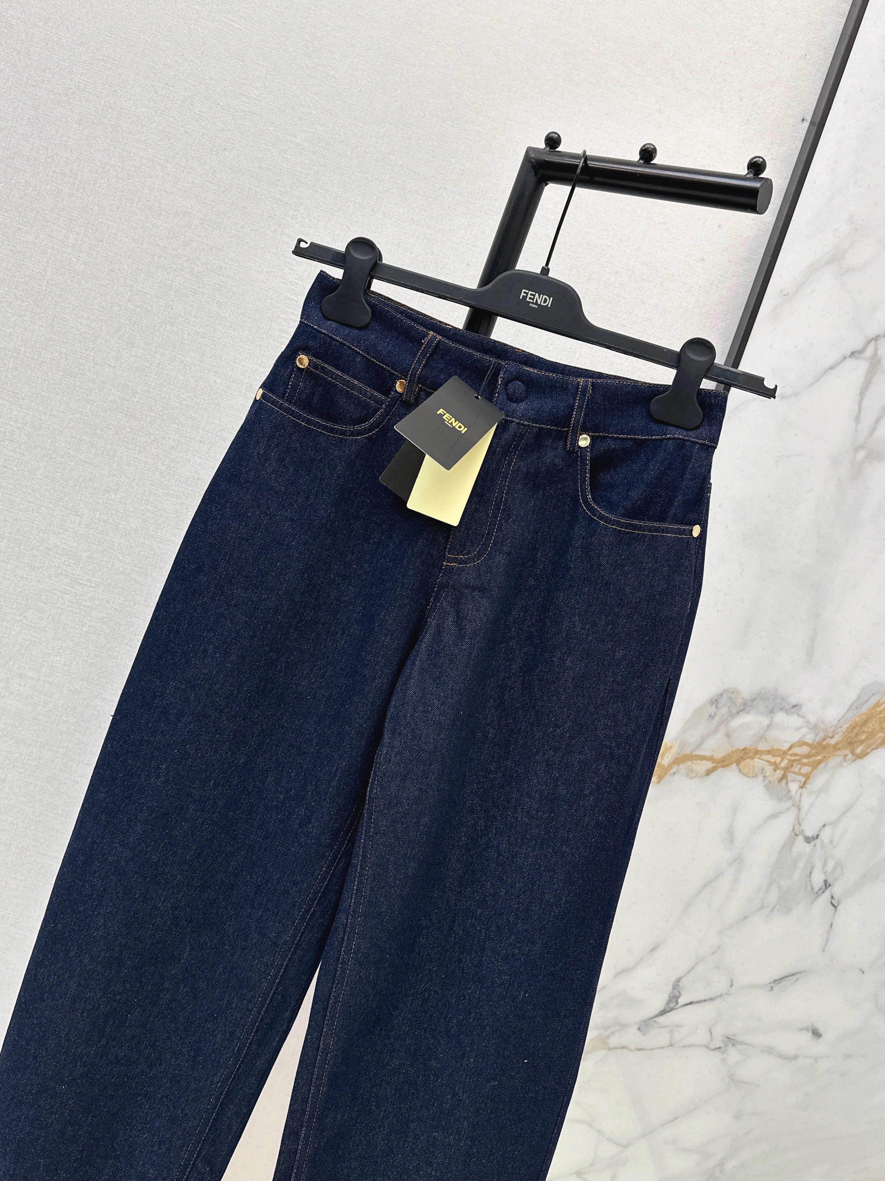26SS New Arrival: Raw Indigo Collared Denim Jeans