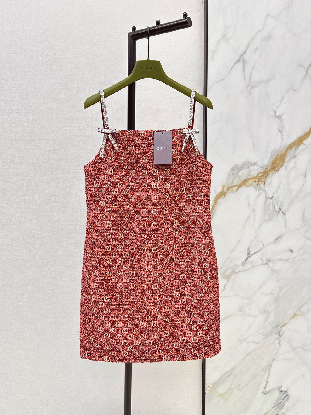 26SS Heavyweight Jacquard Strappy Dress