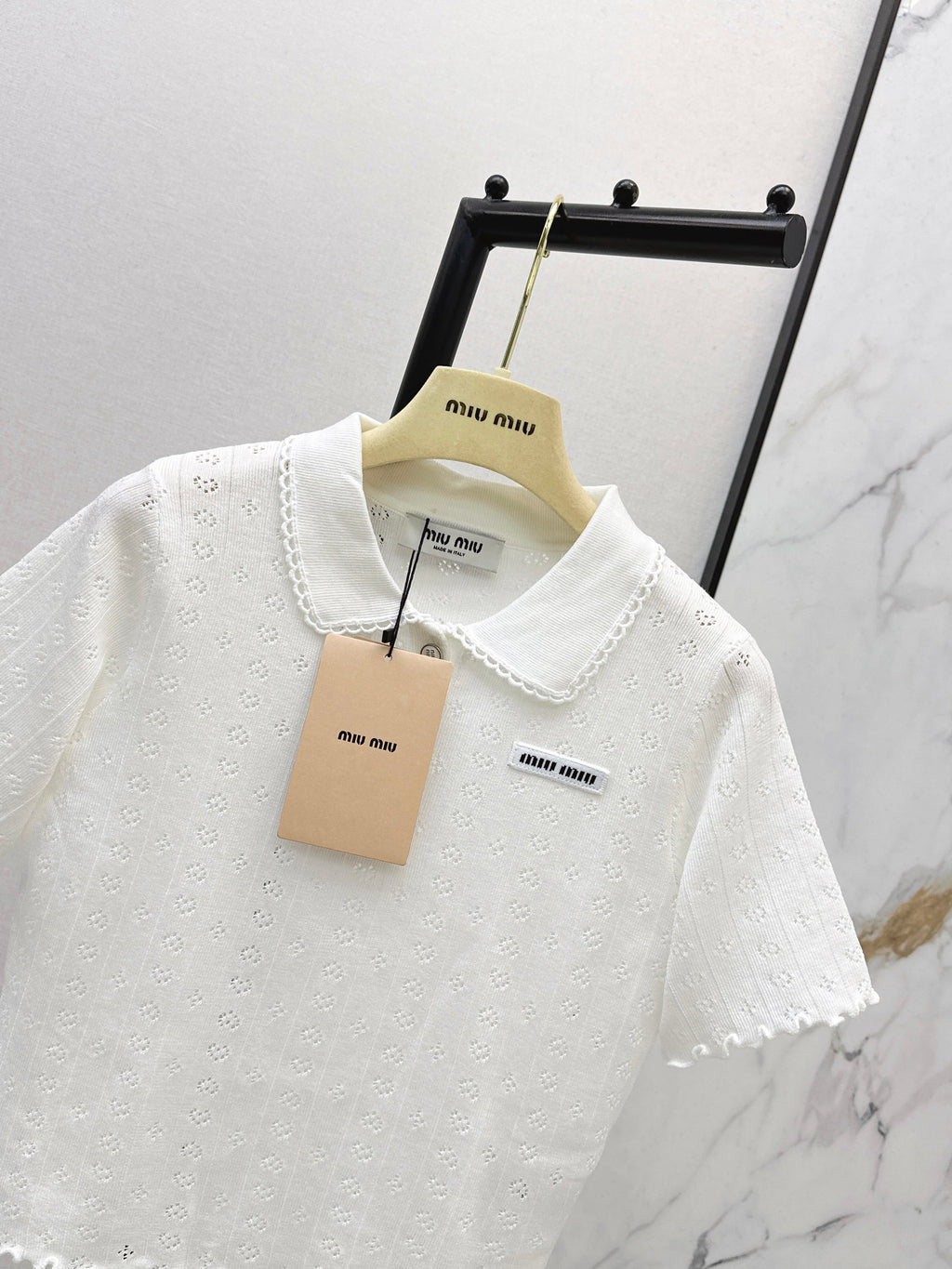 26SS Short-Sleeve Knitted Polo Shirt