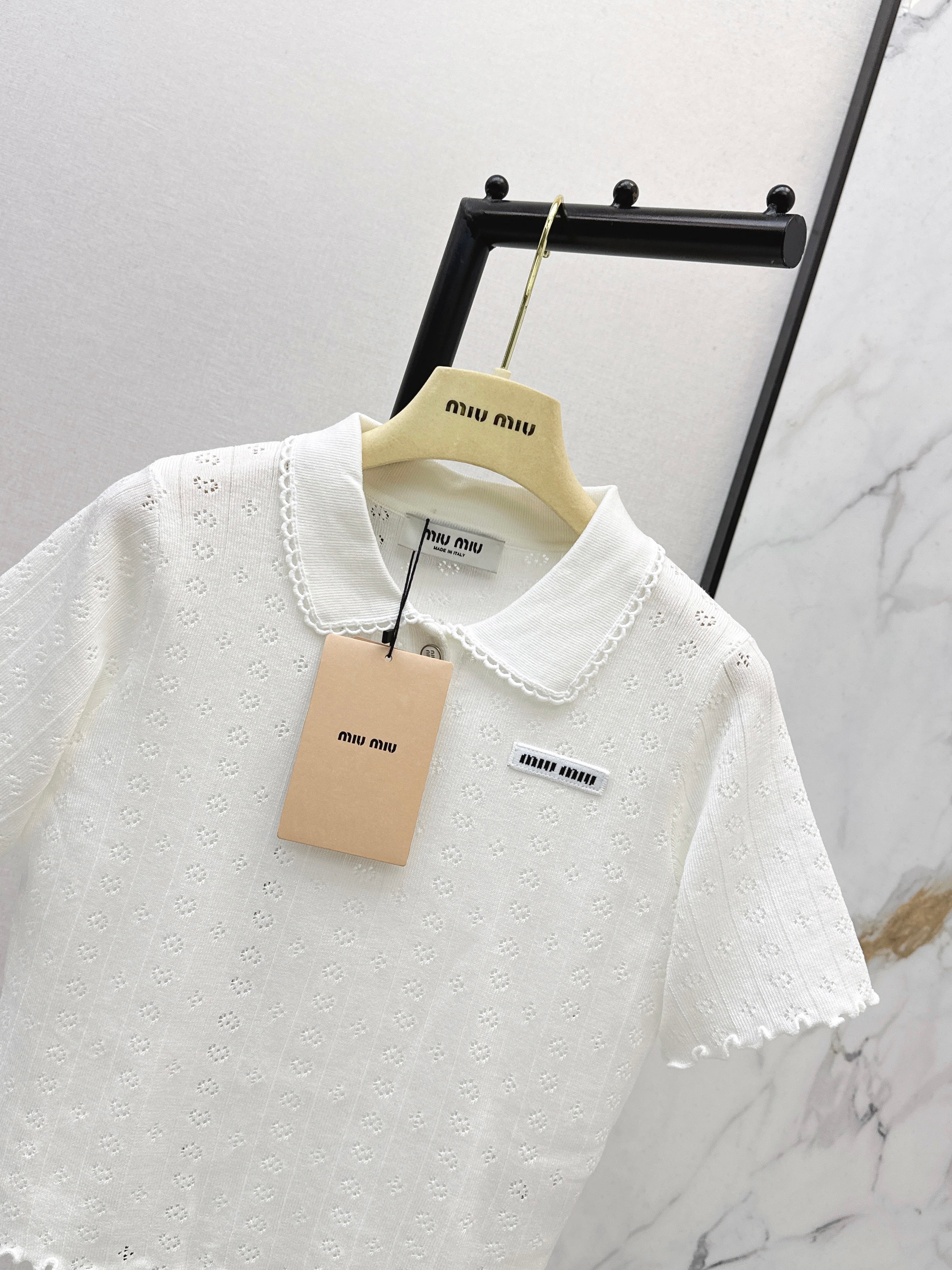 26SS Short-Sleeve Knitted Polo Shirt