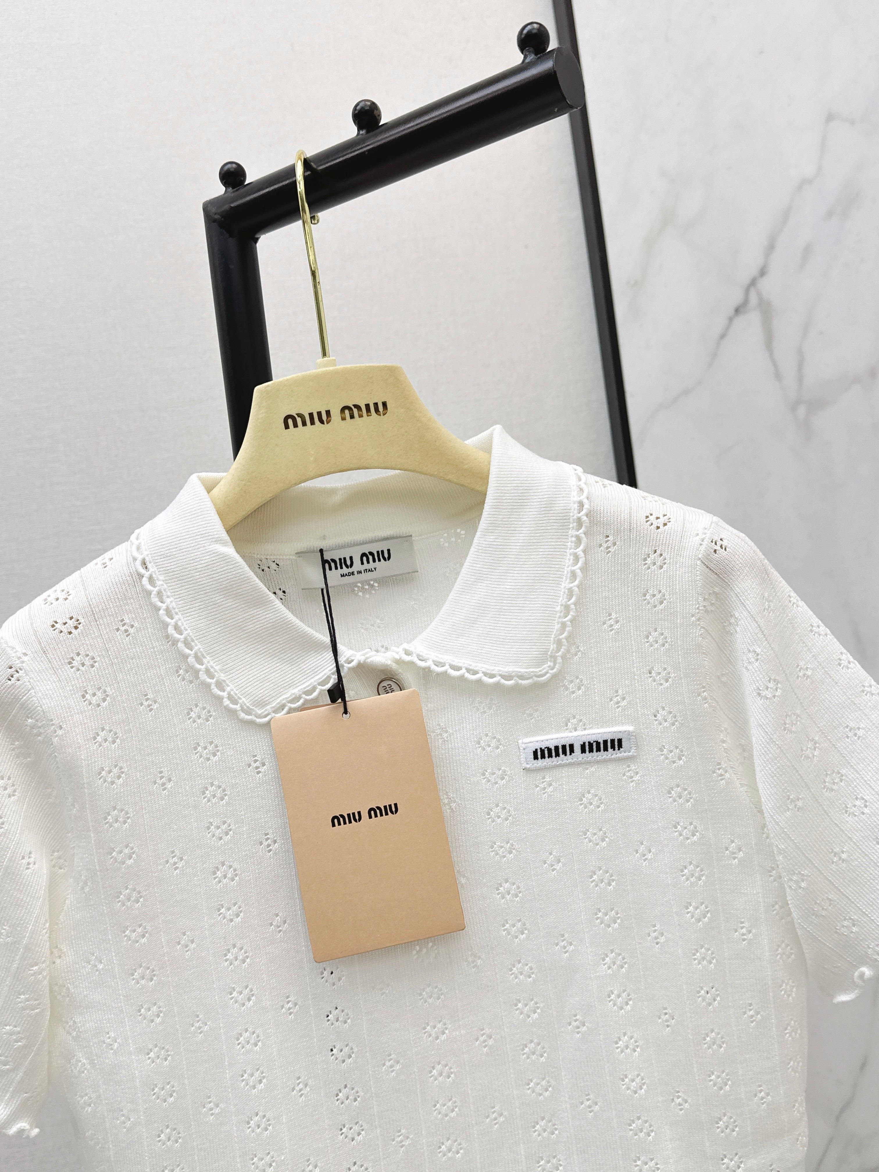 26SS Short-Sleeve Knitted Polo Shirt