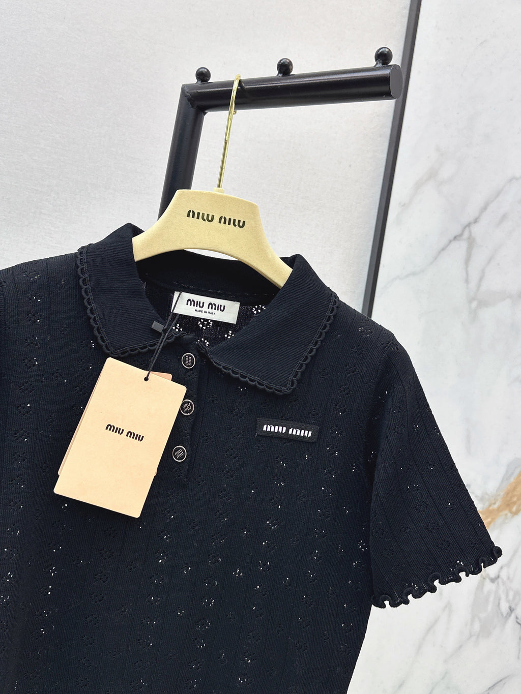 26SS Short-Sleeve Knitted Polo Shirt