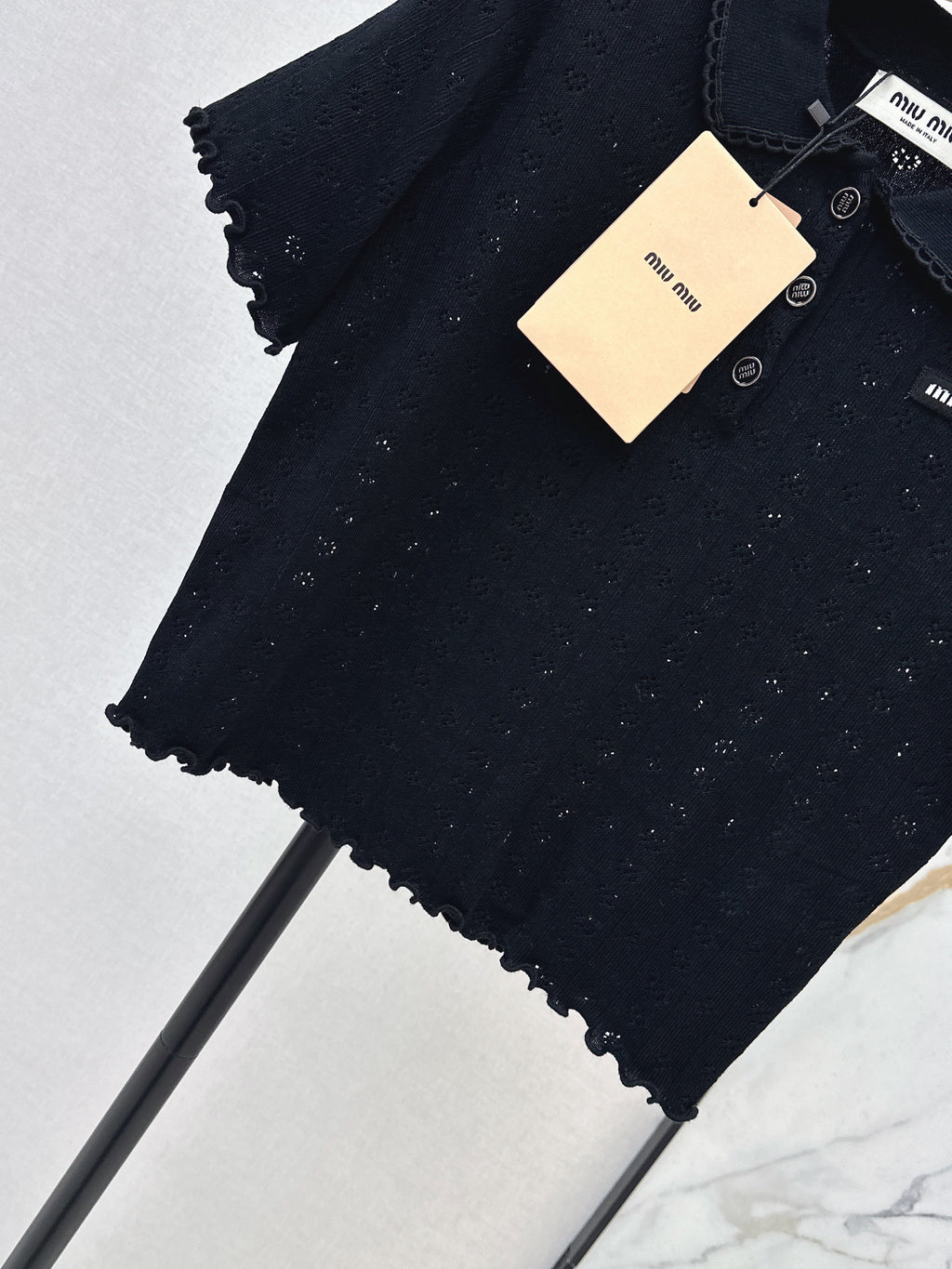 26SS Short-Sleeve Knitted Polo Shirt
