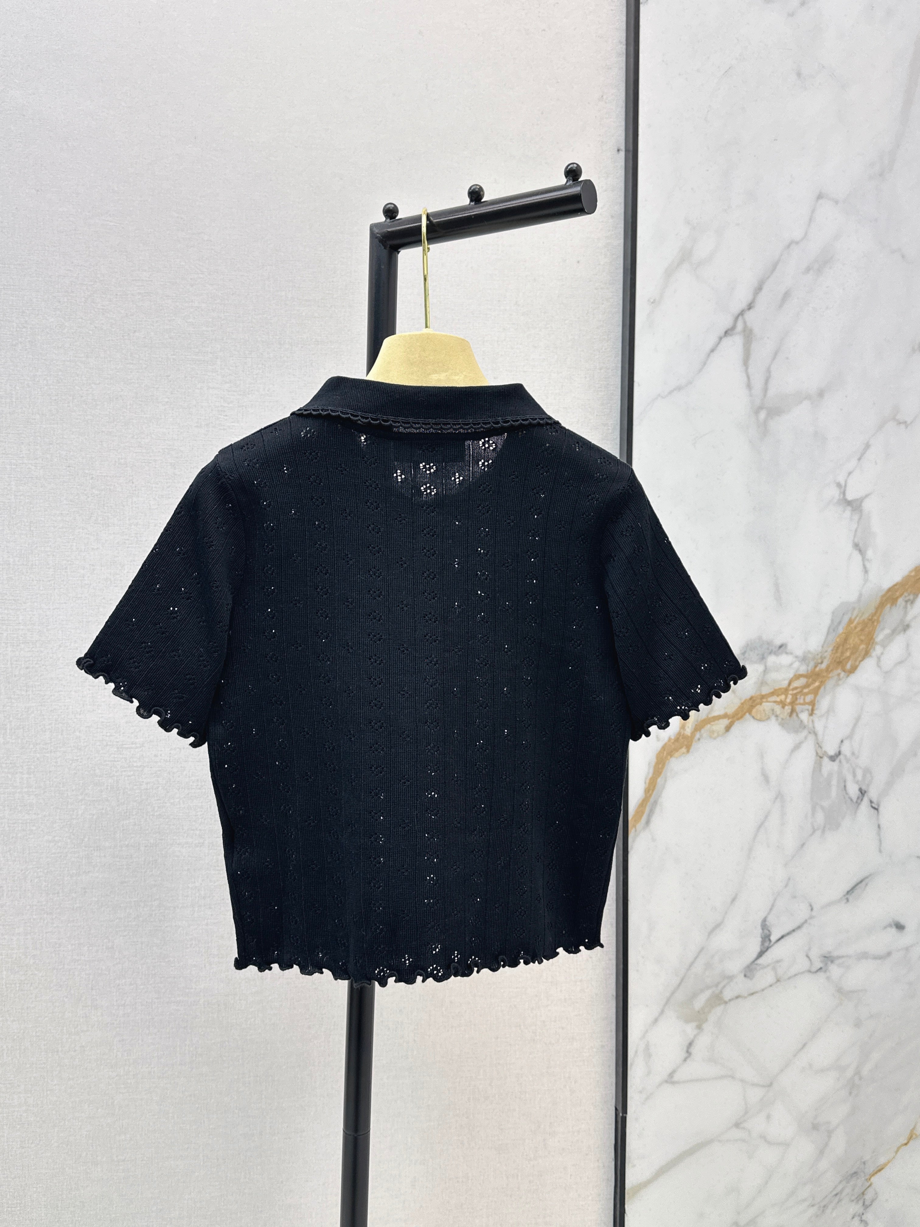 26SS Short-Sleeve Knitted Polo Shirt