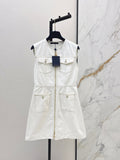 26SS Contrast Stitching Sleeveless Dress