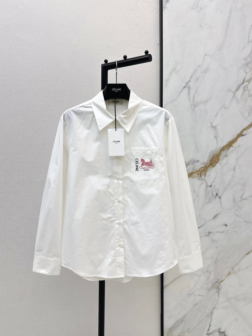 26SS New Carriage-Embroidered Shirt