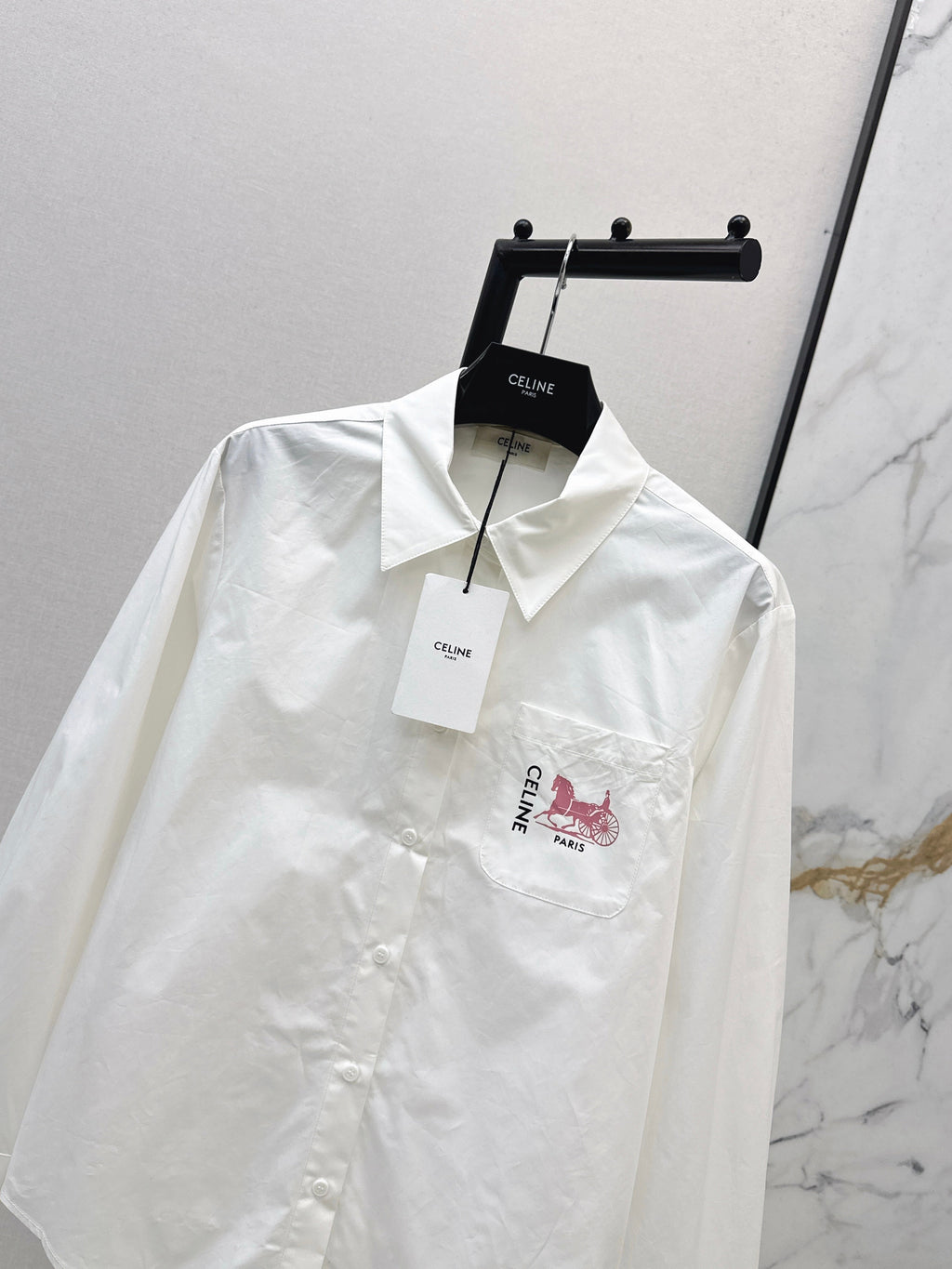 26SS New Carriage-Embroidered Shirt