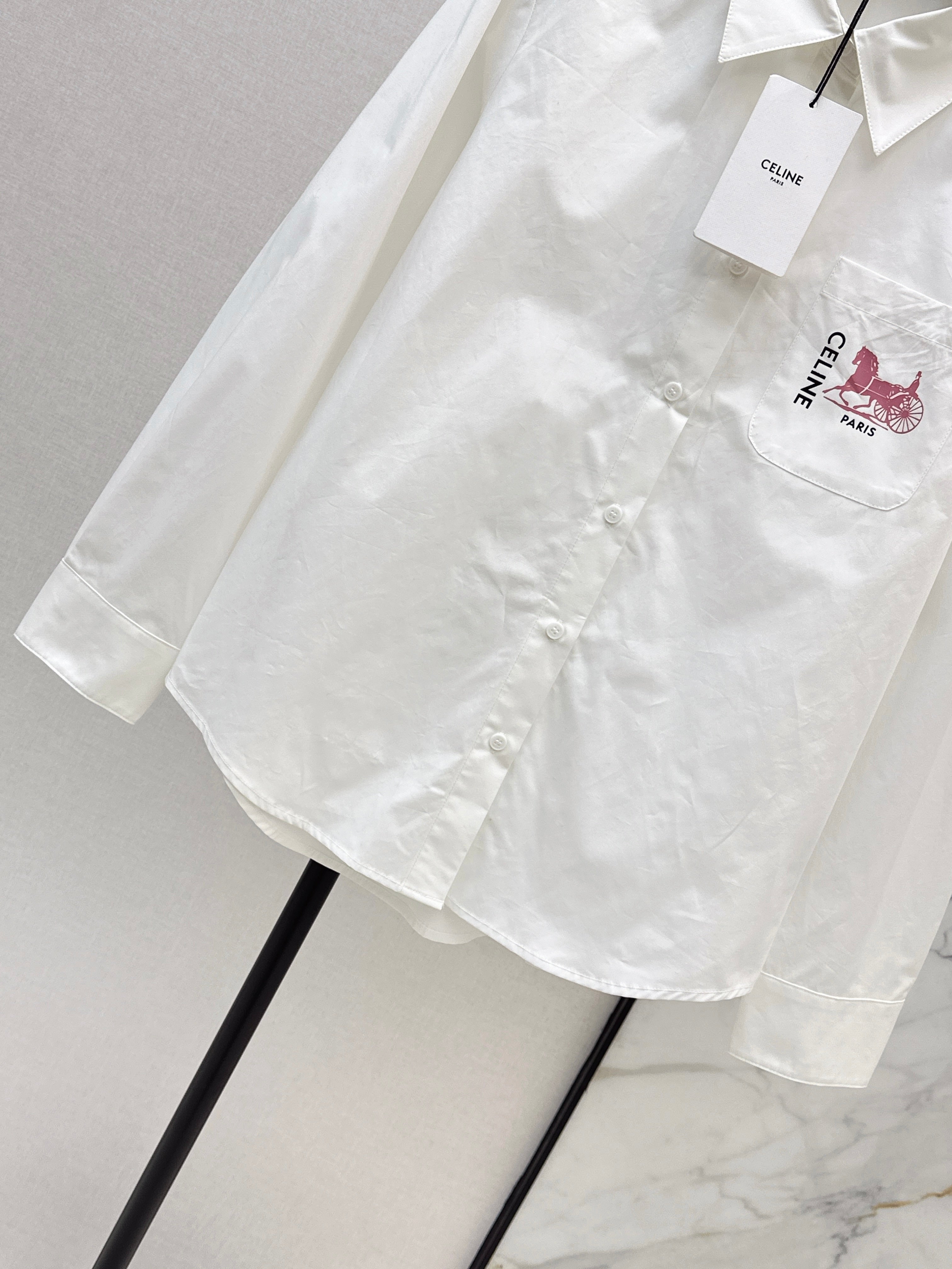 26SS New Carriage-Embroidered Shirt