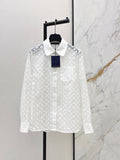 26SS Jacquard Fabric Shirt, Slightly Sheer