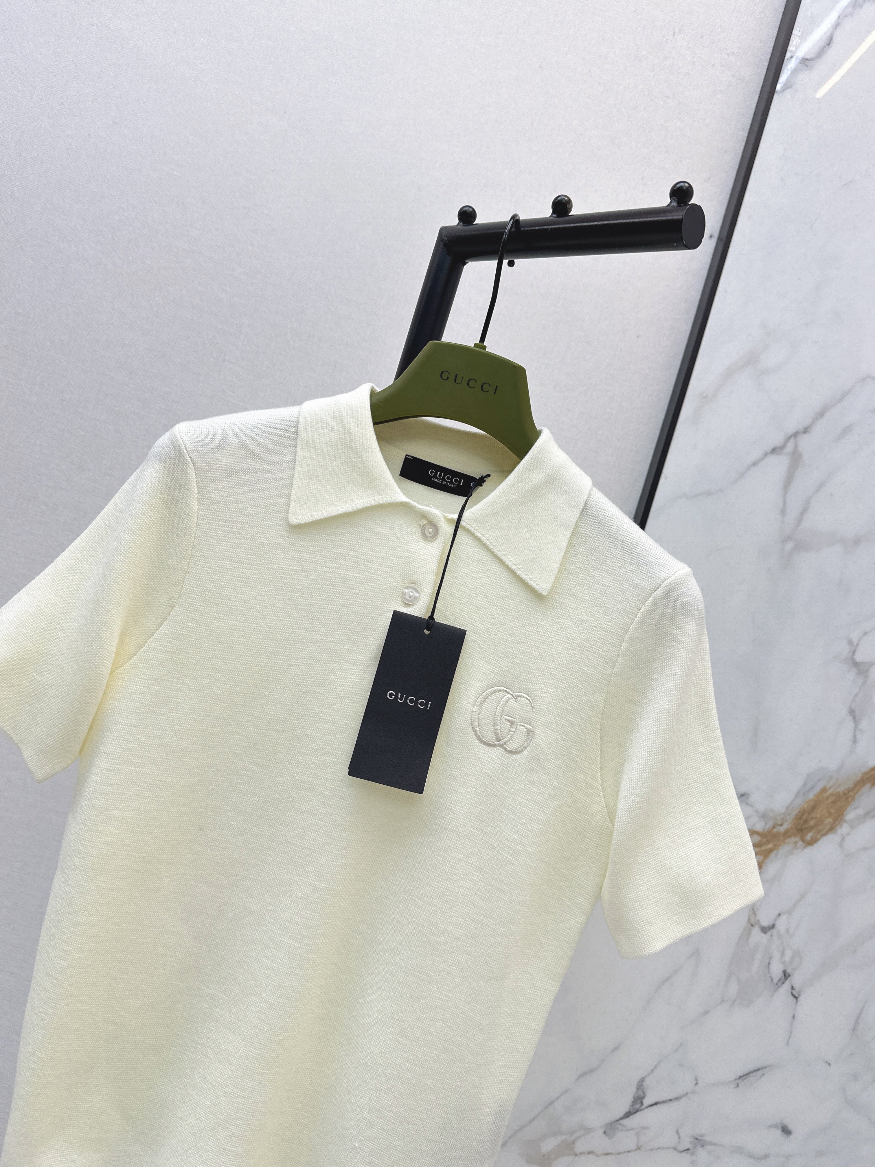26SS Spring/Summer Newest Polo Collar Knit Sweater with Embroidery