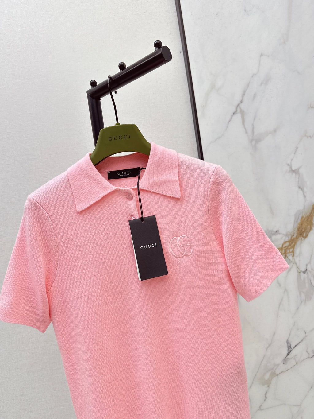 26SS Spring/Summer Newest Polo Collar Knit Sweater with Embroidery