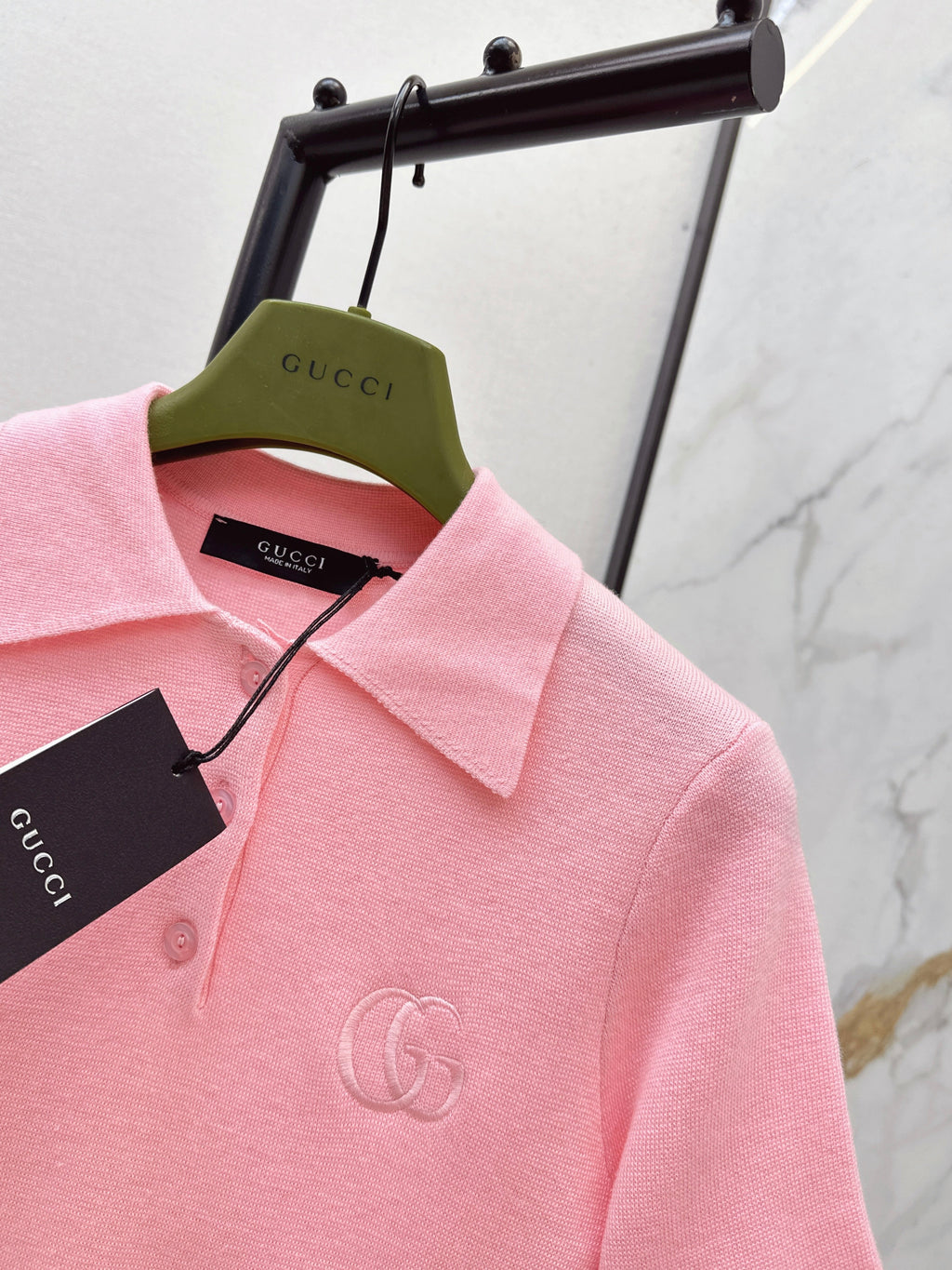 26SS Spring/Summer Newest Polo Collar Knit Sweater with Embroidery