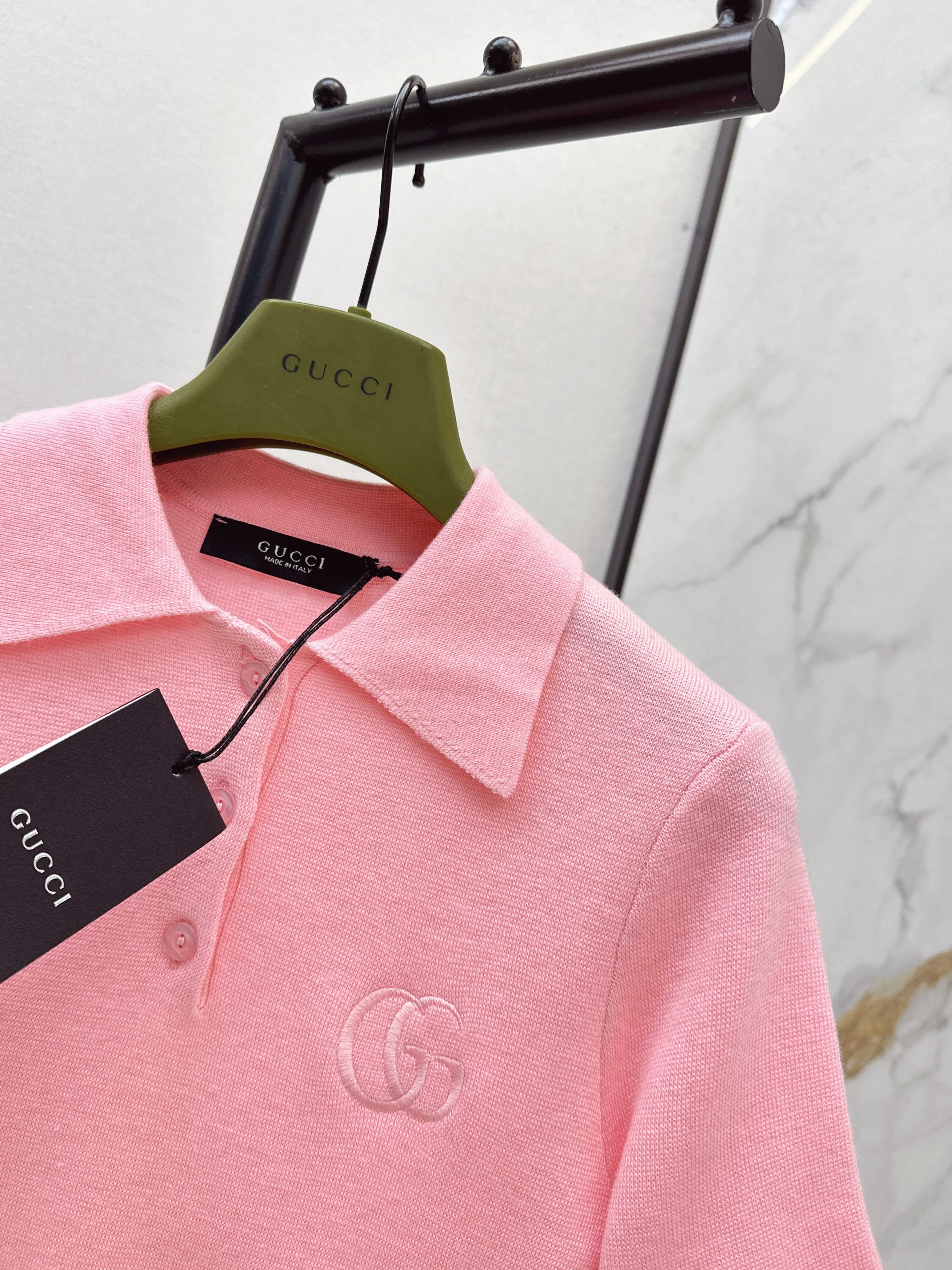 26SS Spring/Summer Newest Polo Collar Knit Sweater with Embroidery