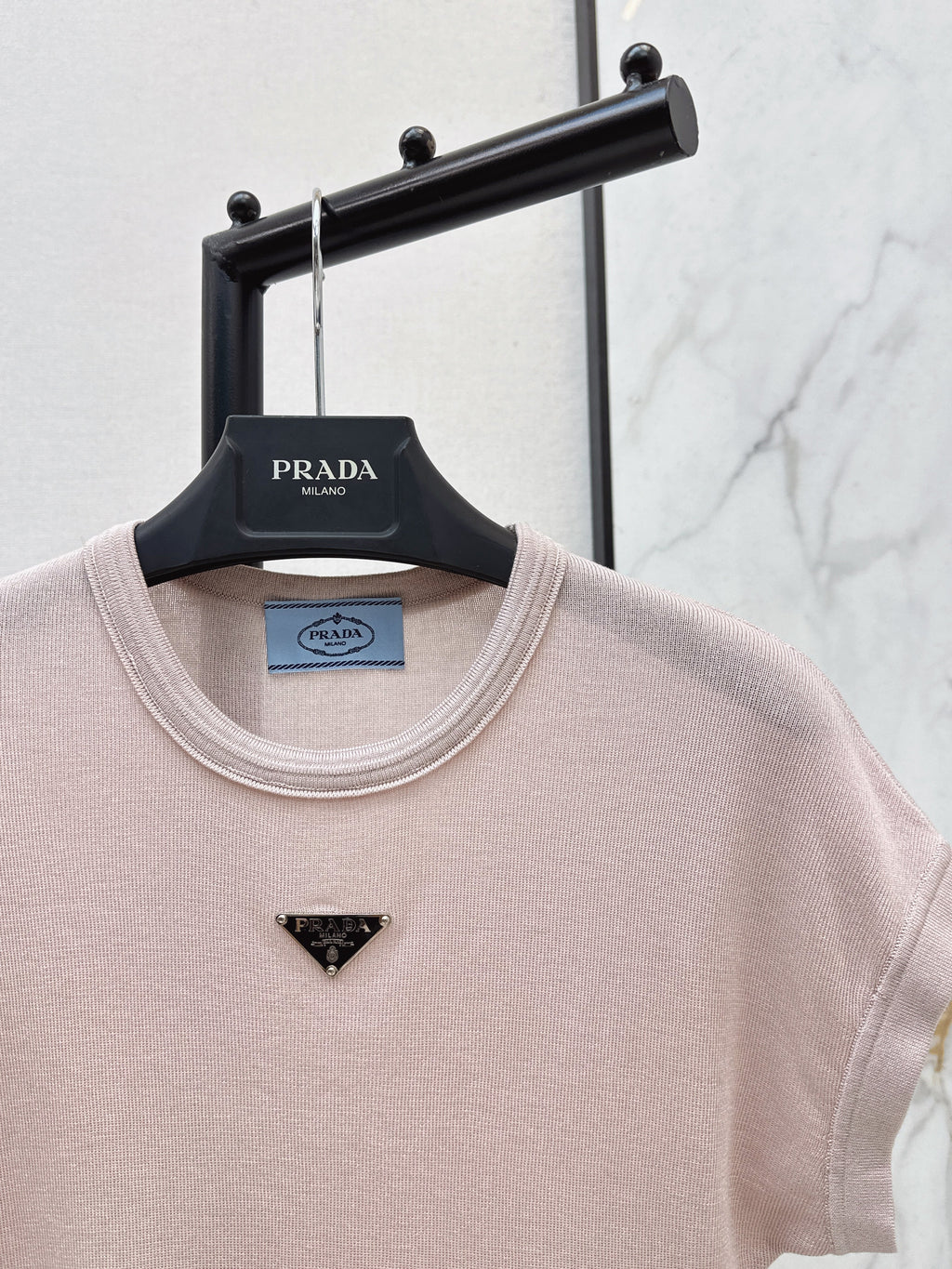 26SS New Triangle Logo Slim Fit T-Shirt