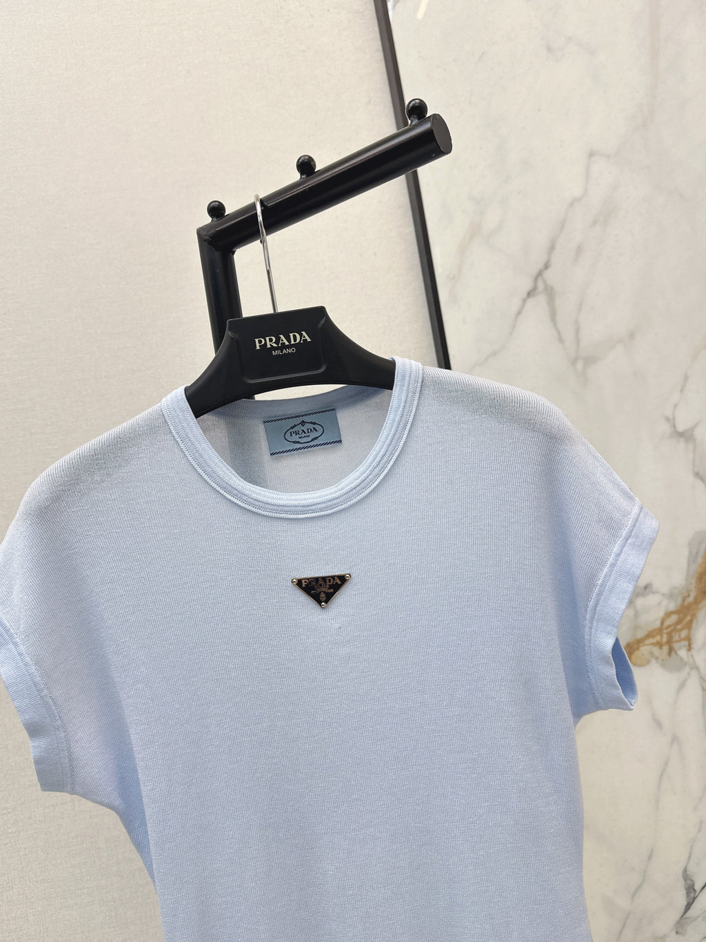 26SS New Triangle Logo Slim Fit T-Shirt