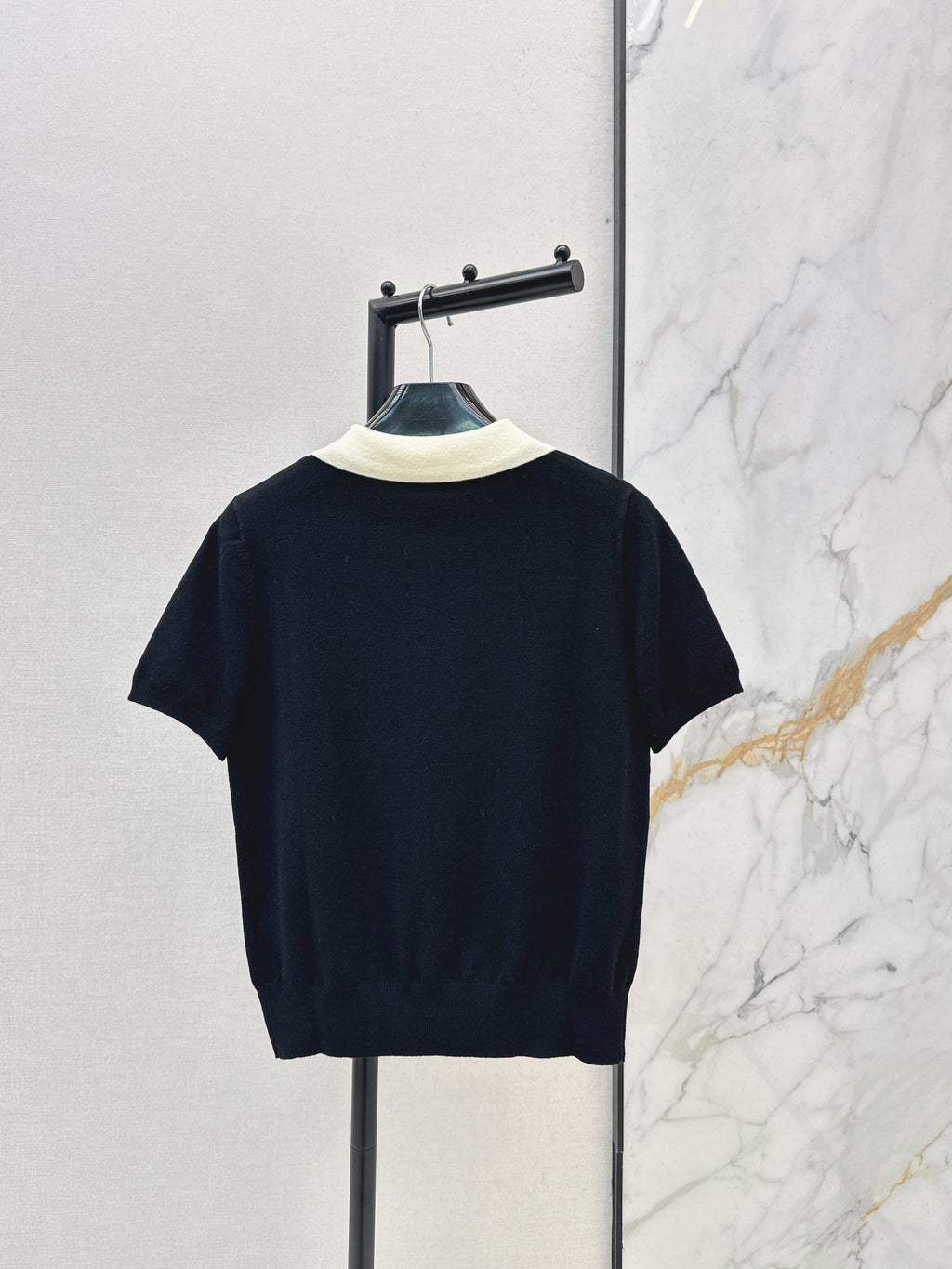 26SS New Color Block Collar Polo Short-Sleeve Top