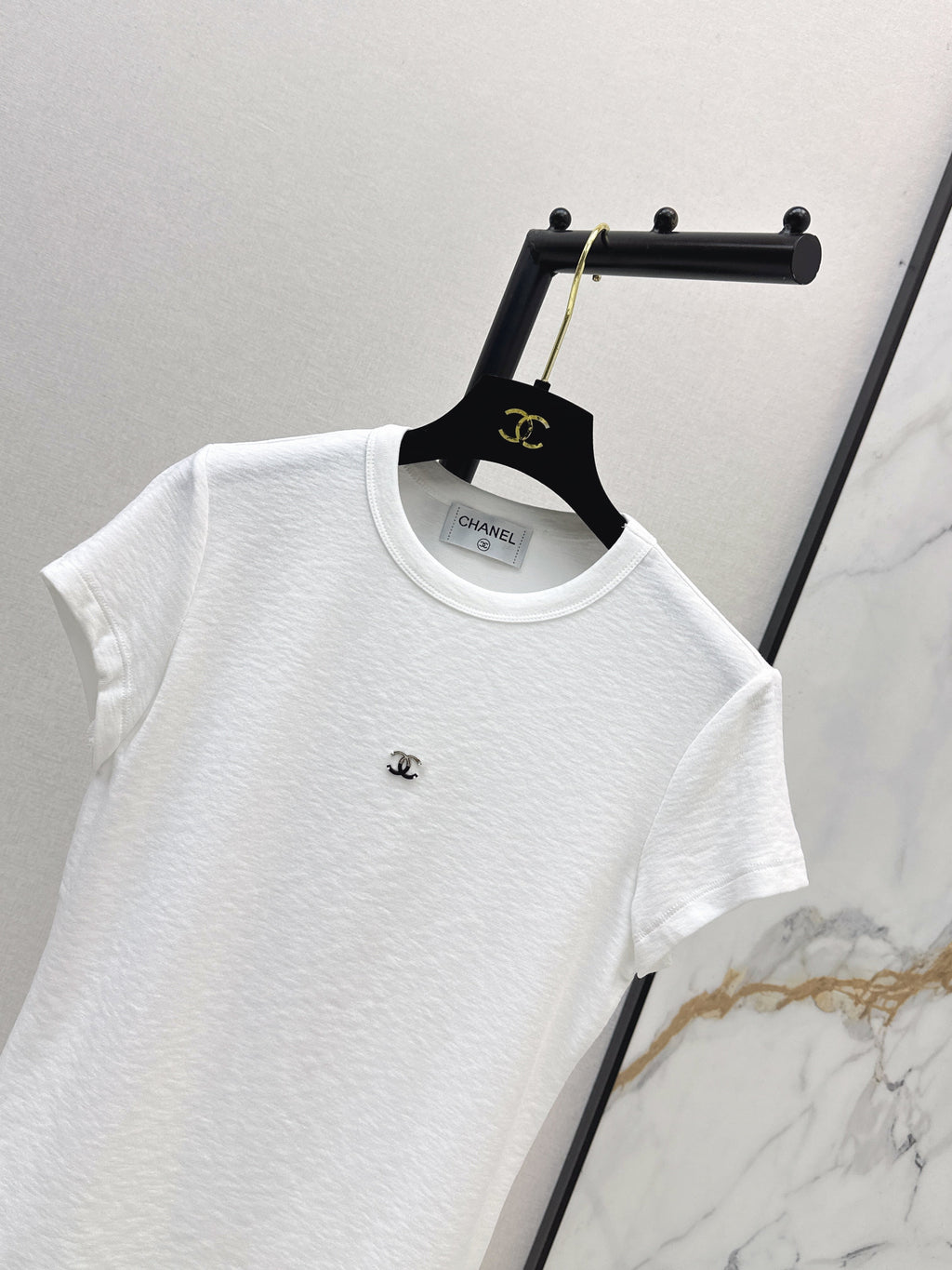 26SS NEW Slim Fit T-Shirt with Metal Decoration