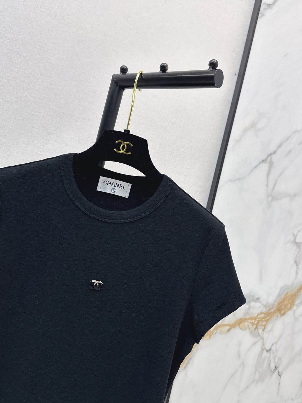 26SS NEW Slim Fit T-Shirt with Metal Decoration