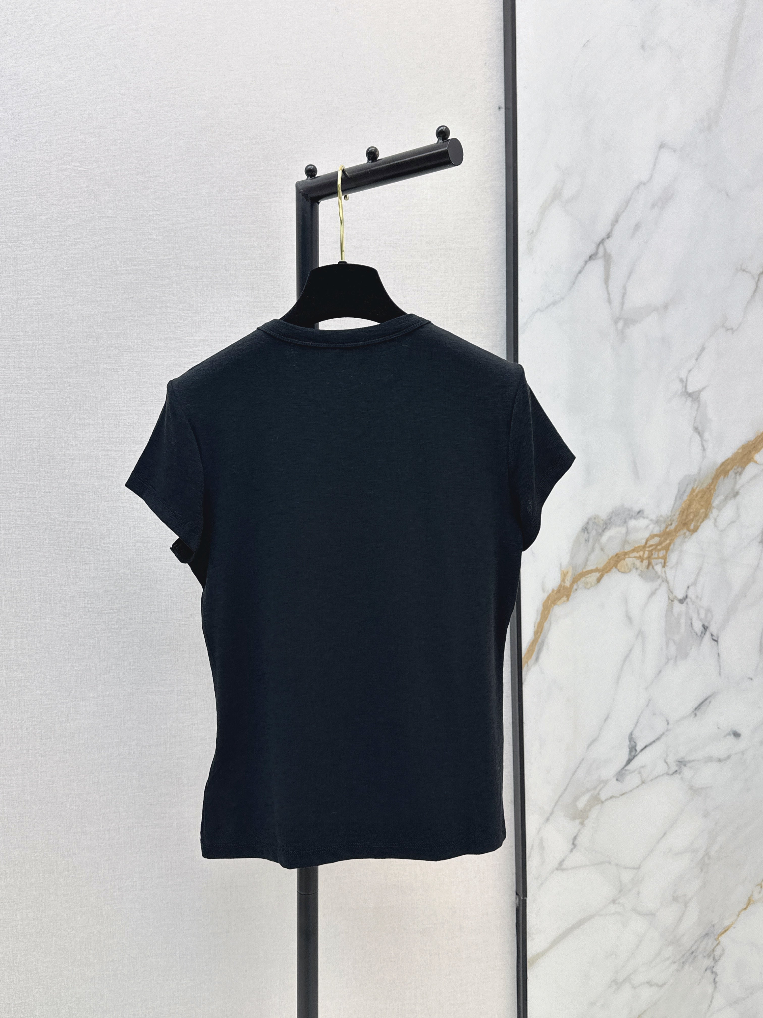 26SS NEW Slim Fit T-Shirt with Metal Decoration