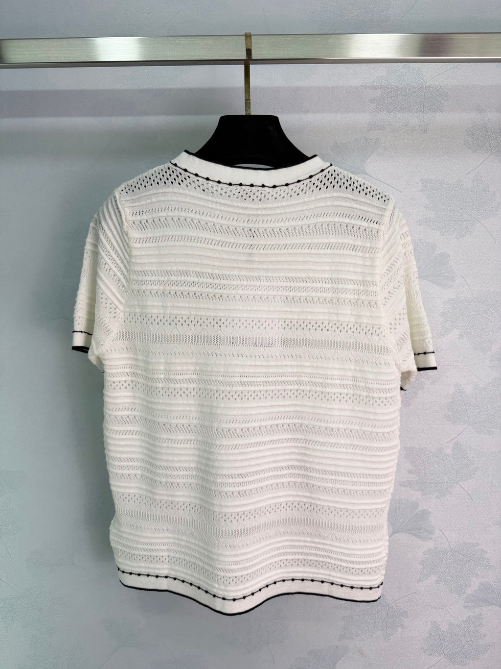 26SS NEW Camellia Hollow-Out Knit Short-Sleeve