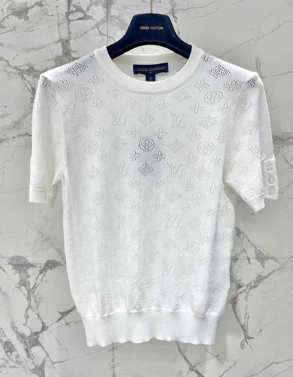 26SS NEW Hollow-out Round Neck Knit Short Sleeve