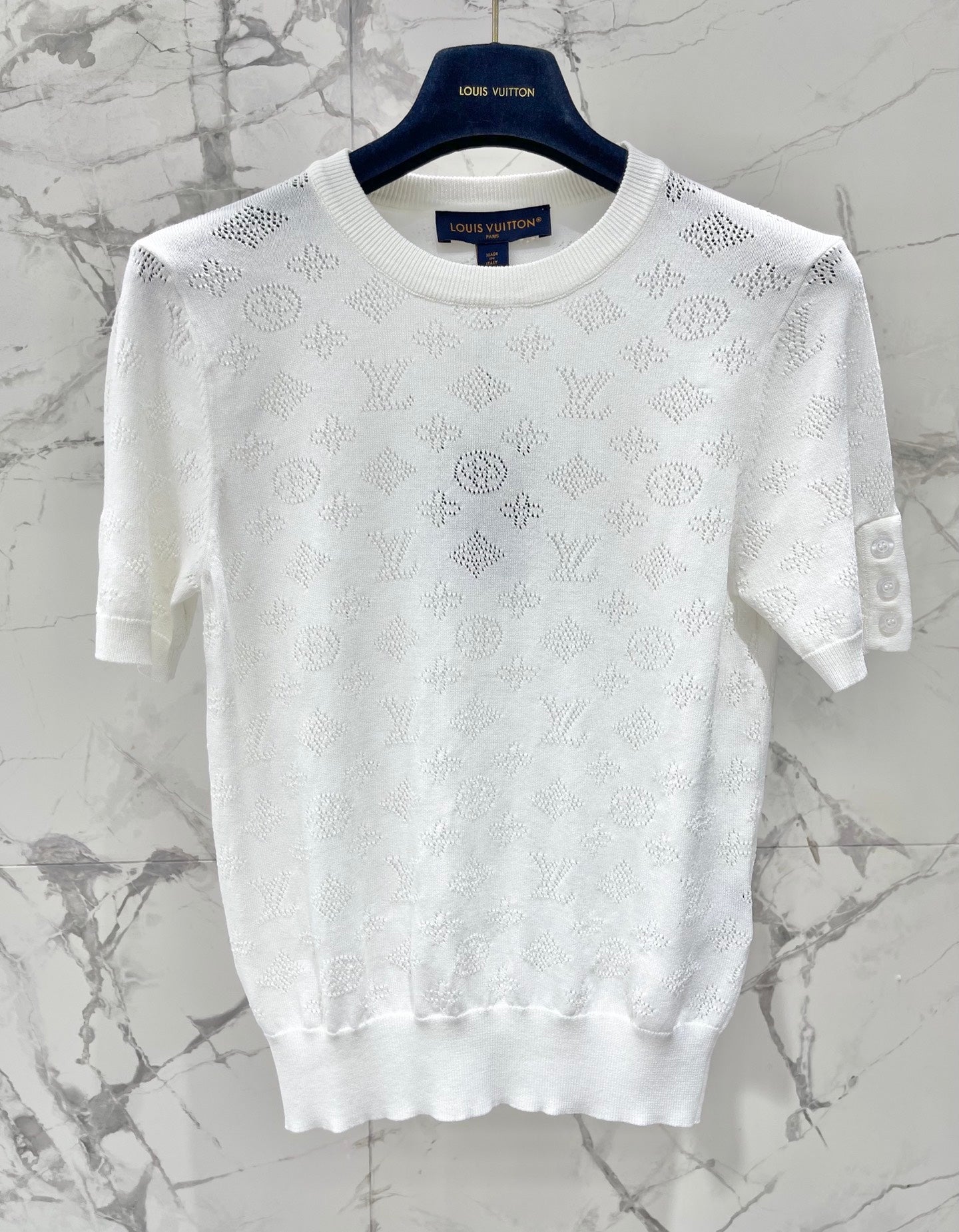 26SS NEW Hollow-out Round Neck Knit Short Sleeve
