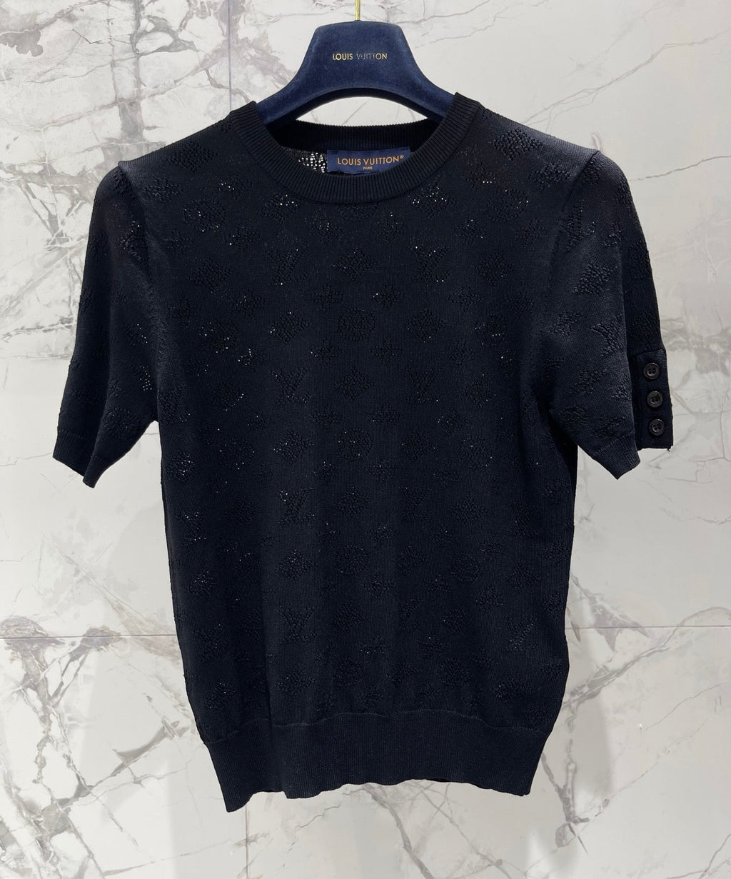 26SS NEW Hollow-out Round Neck Knit Short Sleeve