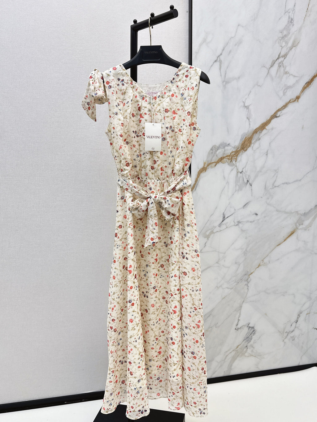 26SS New Fresh Pastoral Style Sleeveless Printed Dress