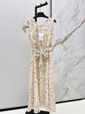 26SS New Fresh Pastoral Style Sleeveless Printed Dress