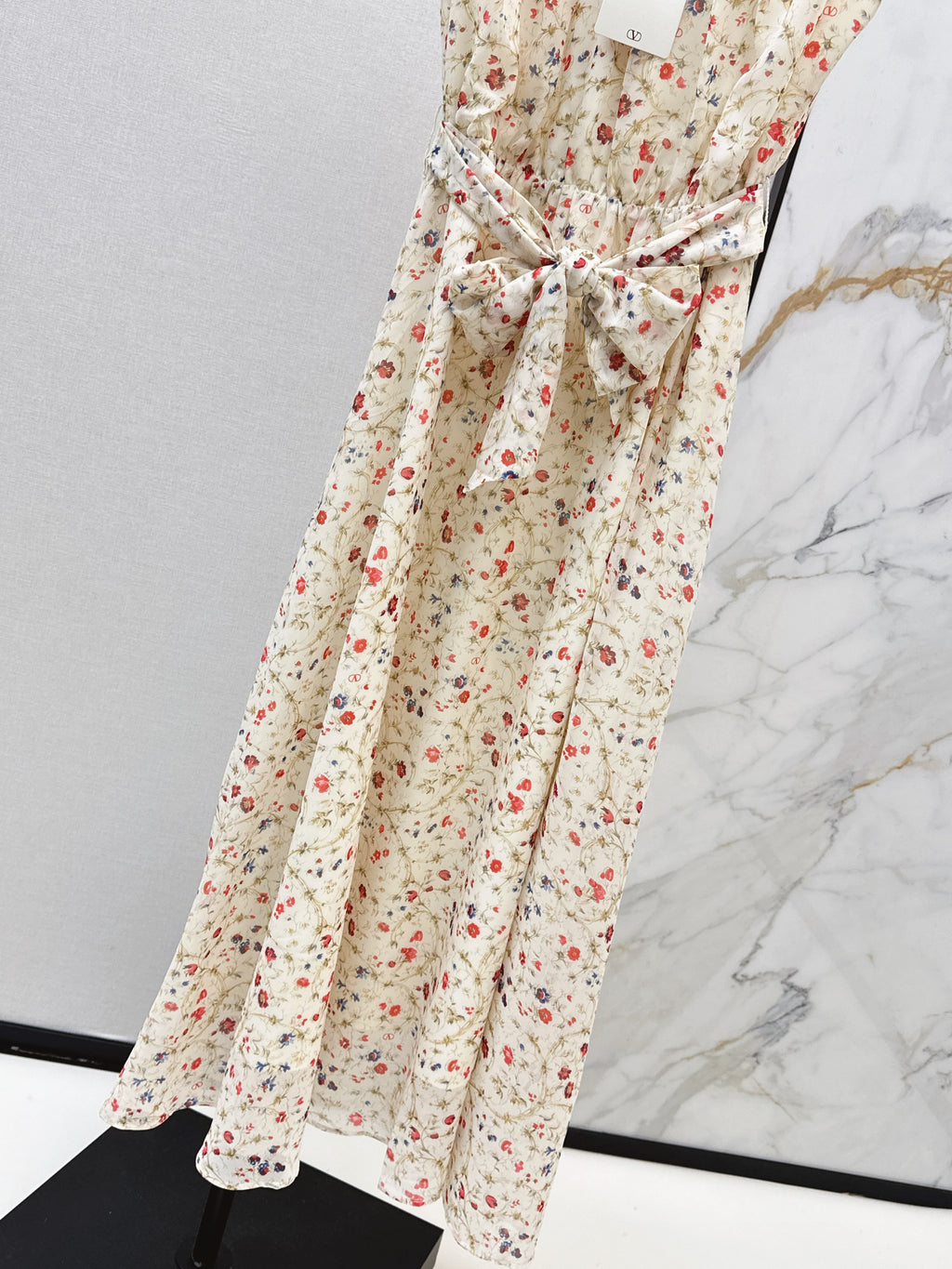 26SS New Fresh Pastoral Style Sleeveless Printed Dress