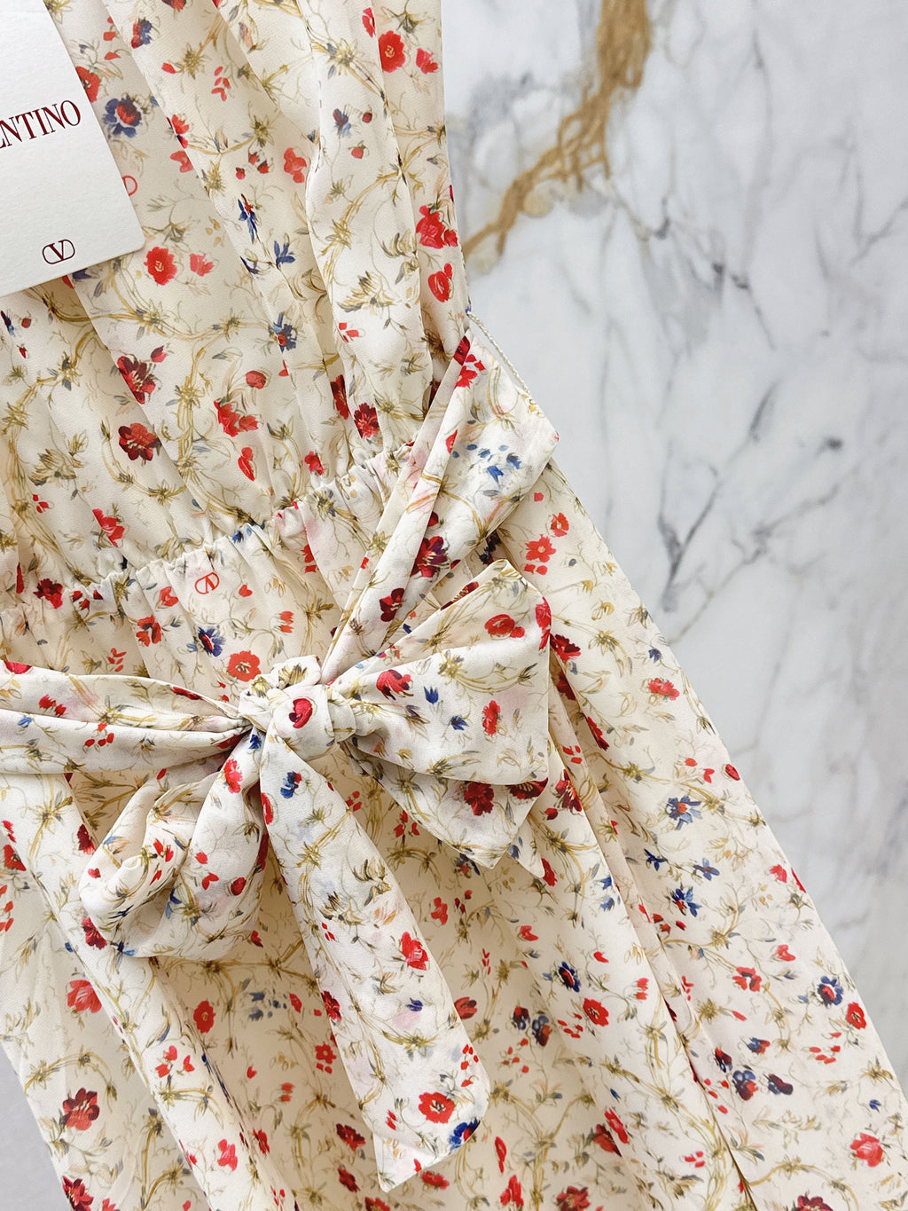 26SS New Fresh Pastoral Style Sleeveless Printed Dress