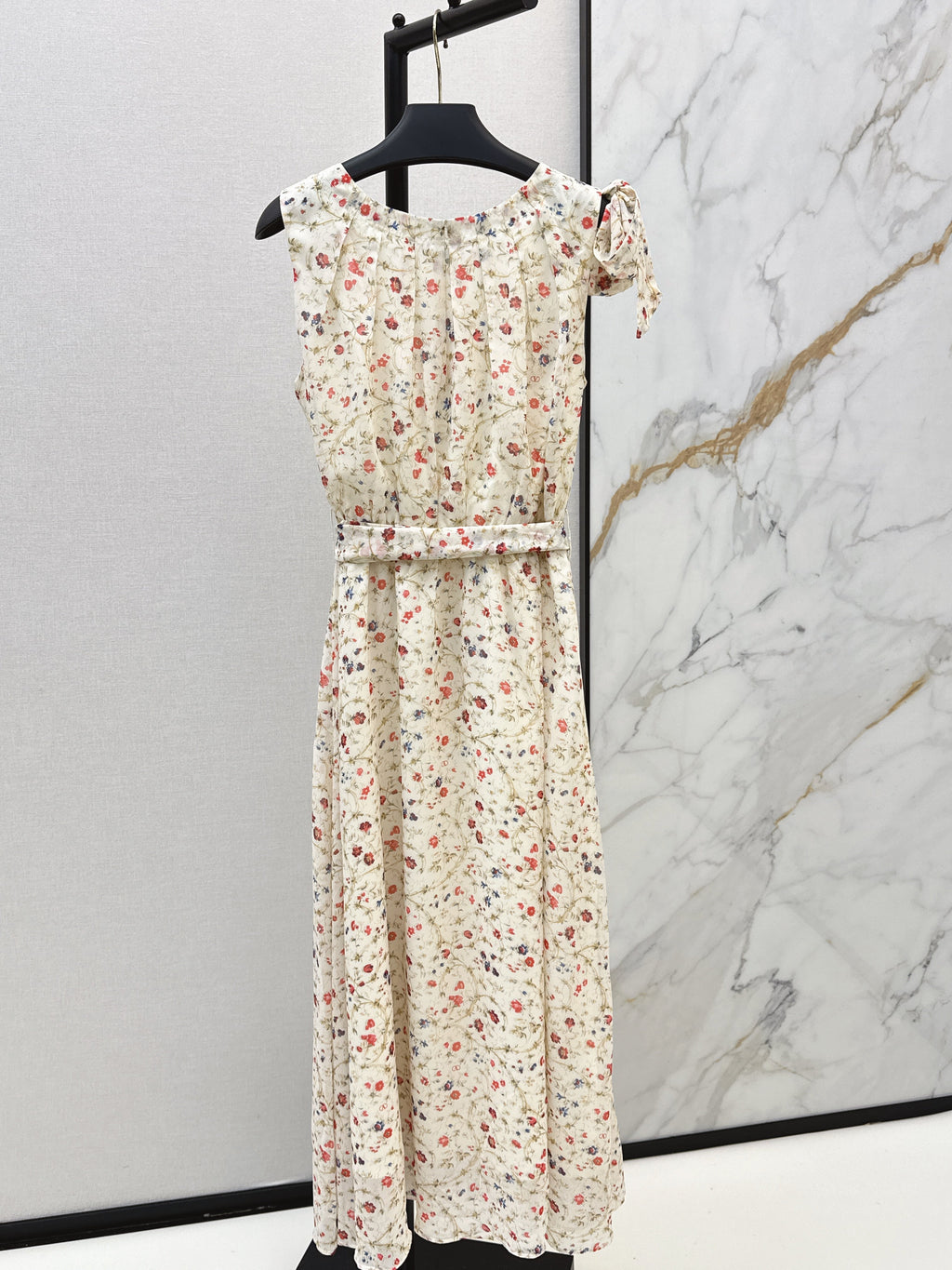 26SS New Fresh Pastoral Style Sleeveless Printed Dress