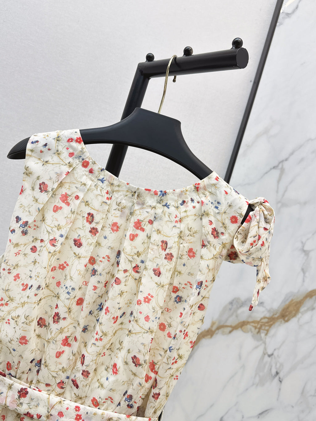 26SS New Fresh Pastoral Style Sleeveless Printed Dress