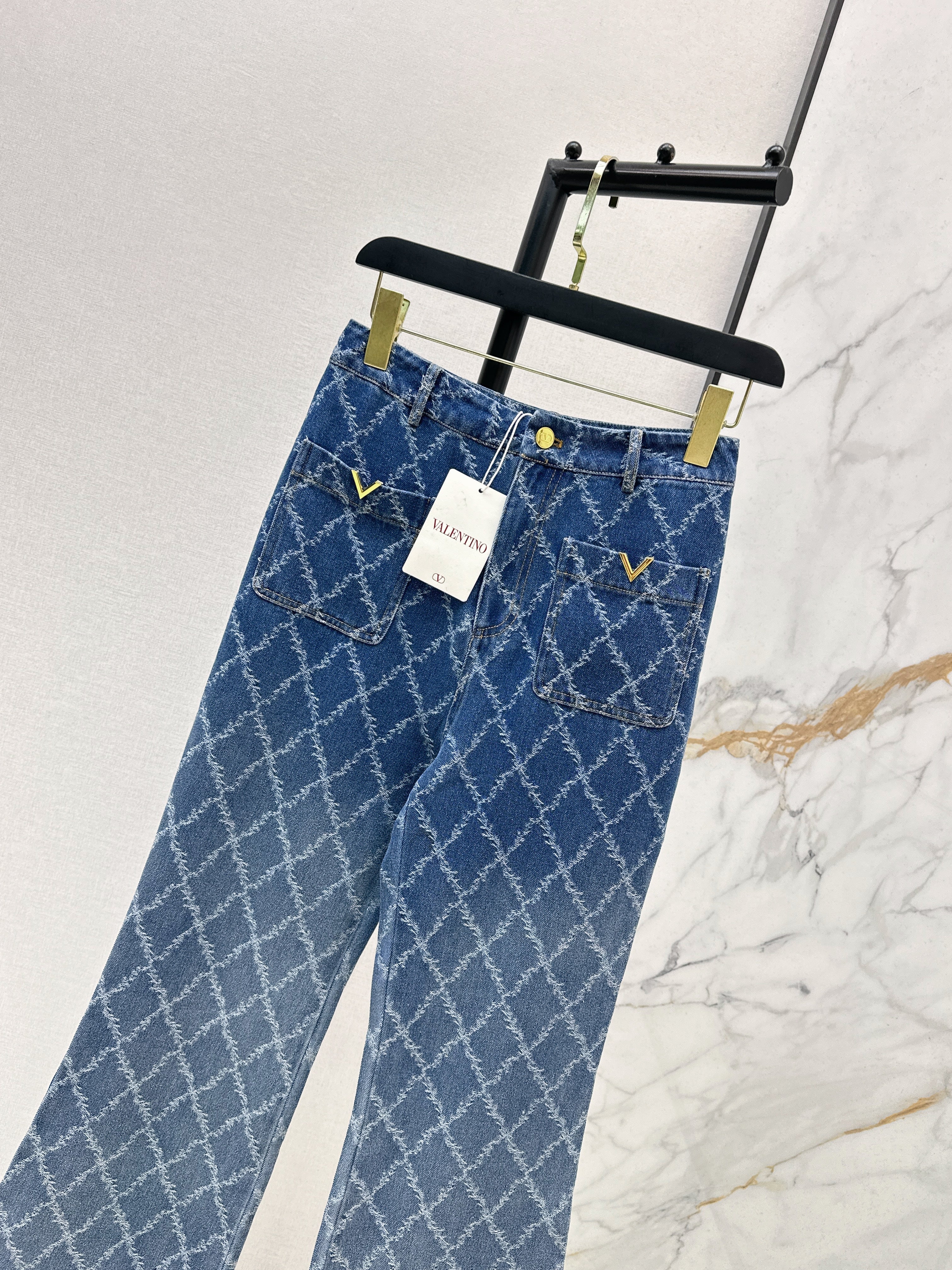 26SS New Diamond Pattern Jeans