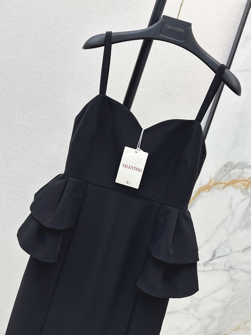 26SS New Elegant Hepburn-Style Black Slip Dress