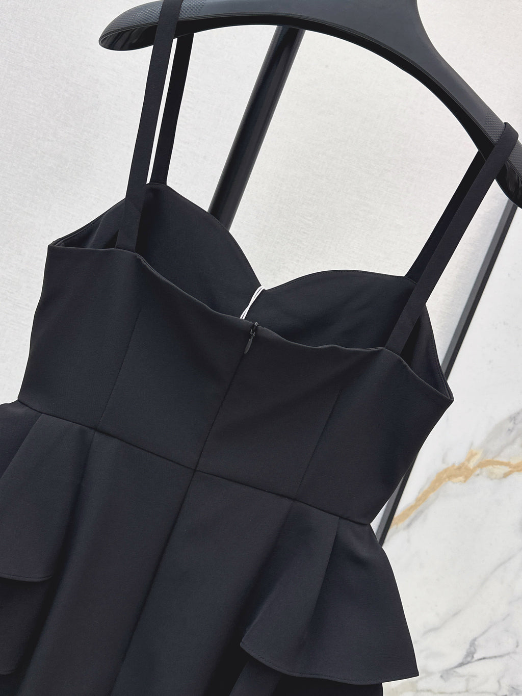 26SS New Elegant Hepburn-Style Black Slip Dress