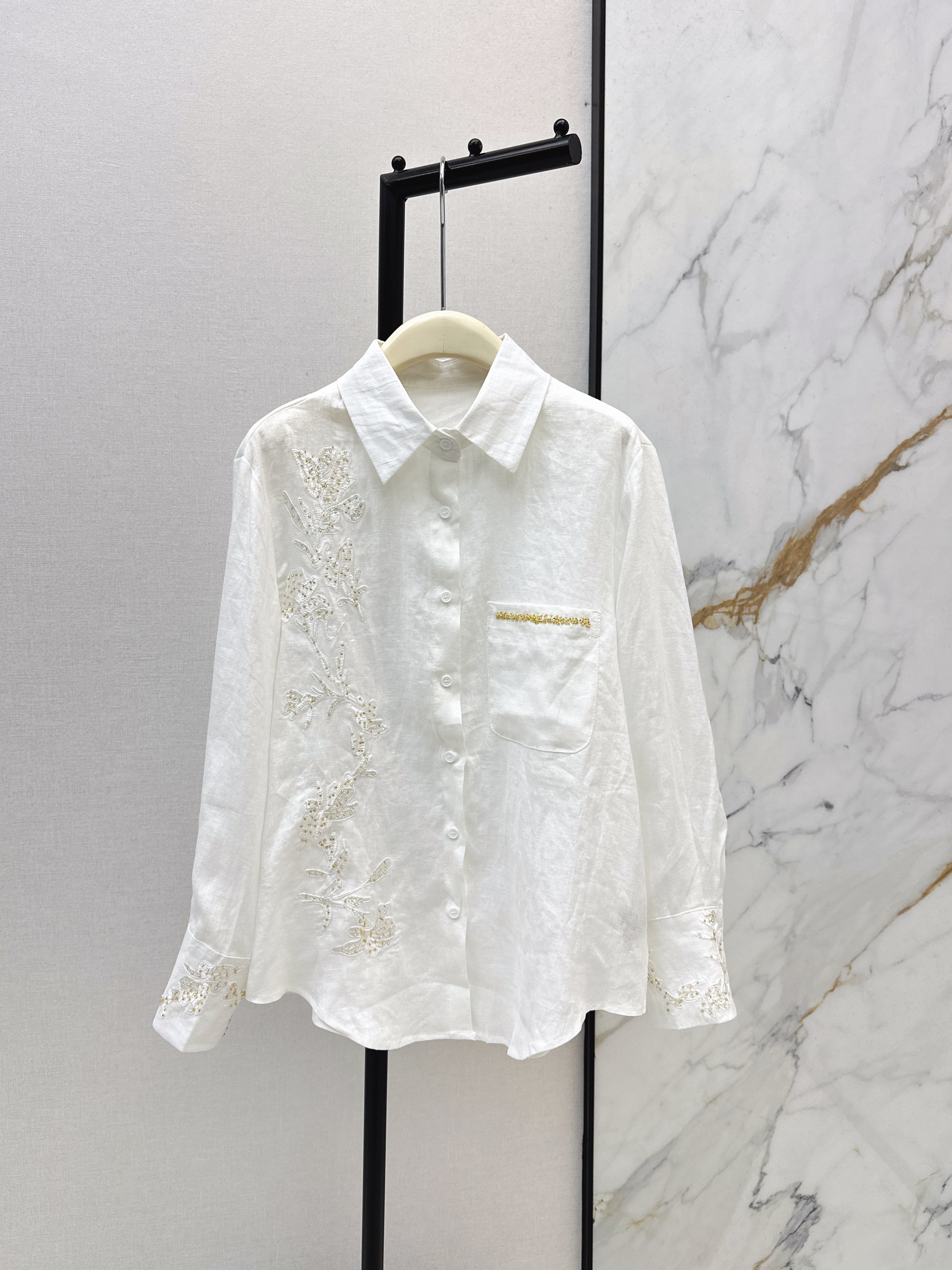 26SS New Heavyweight Embroidered and Beaded Shirt