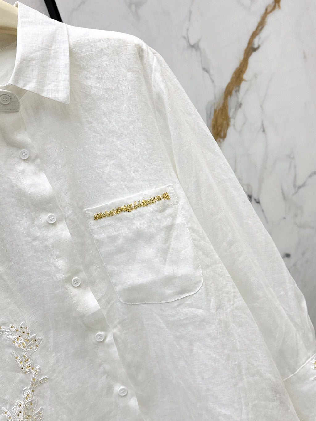 26SS New Heavyweight Embroidered and Beaded Shirt
